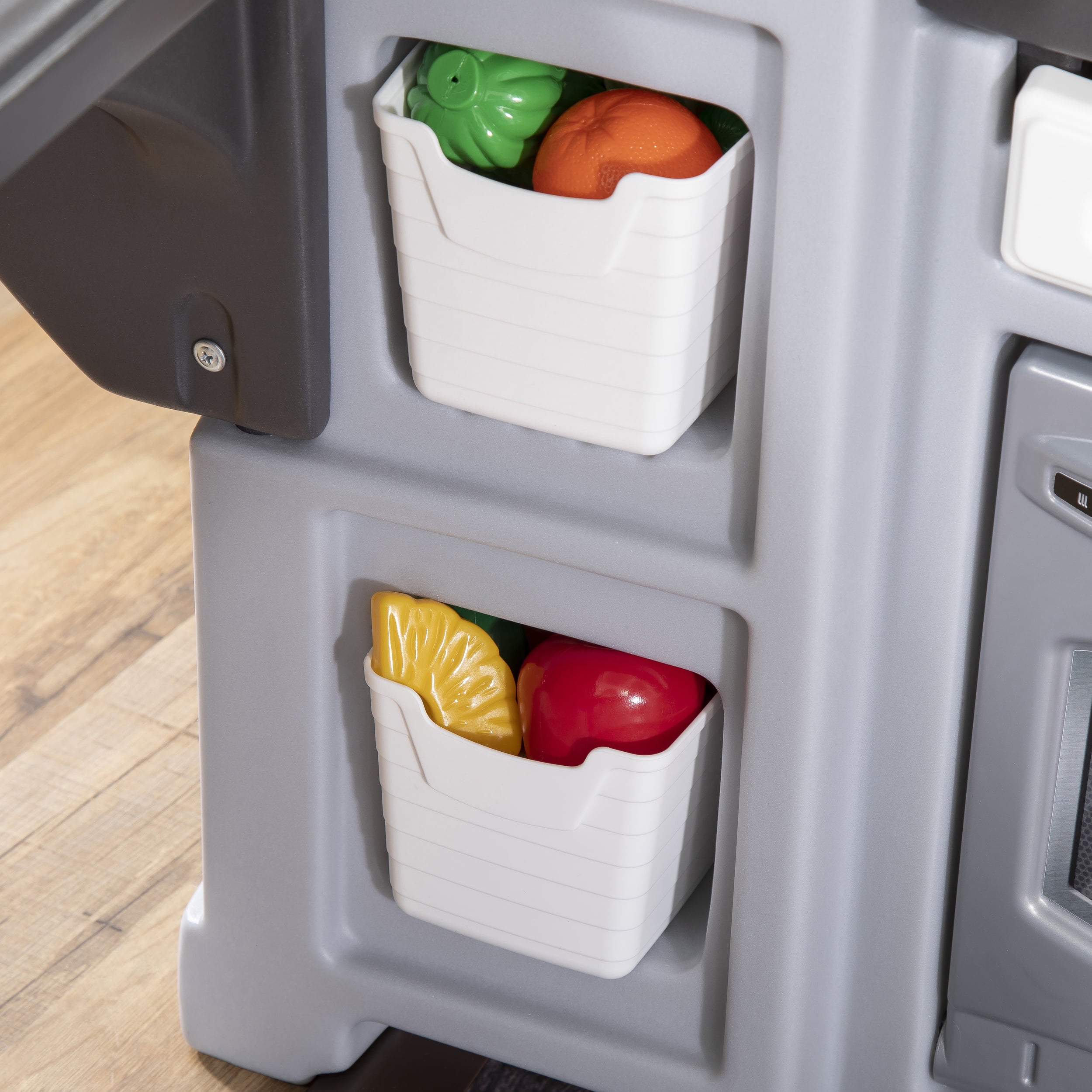 Step2 Grand Walk-in Gray Classic Kitchen & Grill Plastic Kids Kitchen Set - Image 7