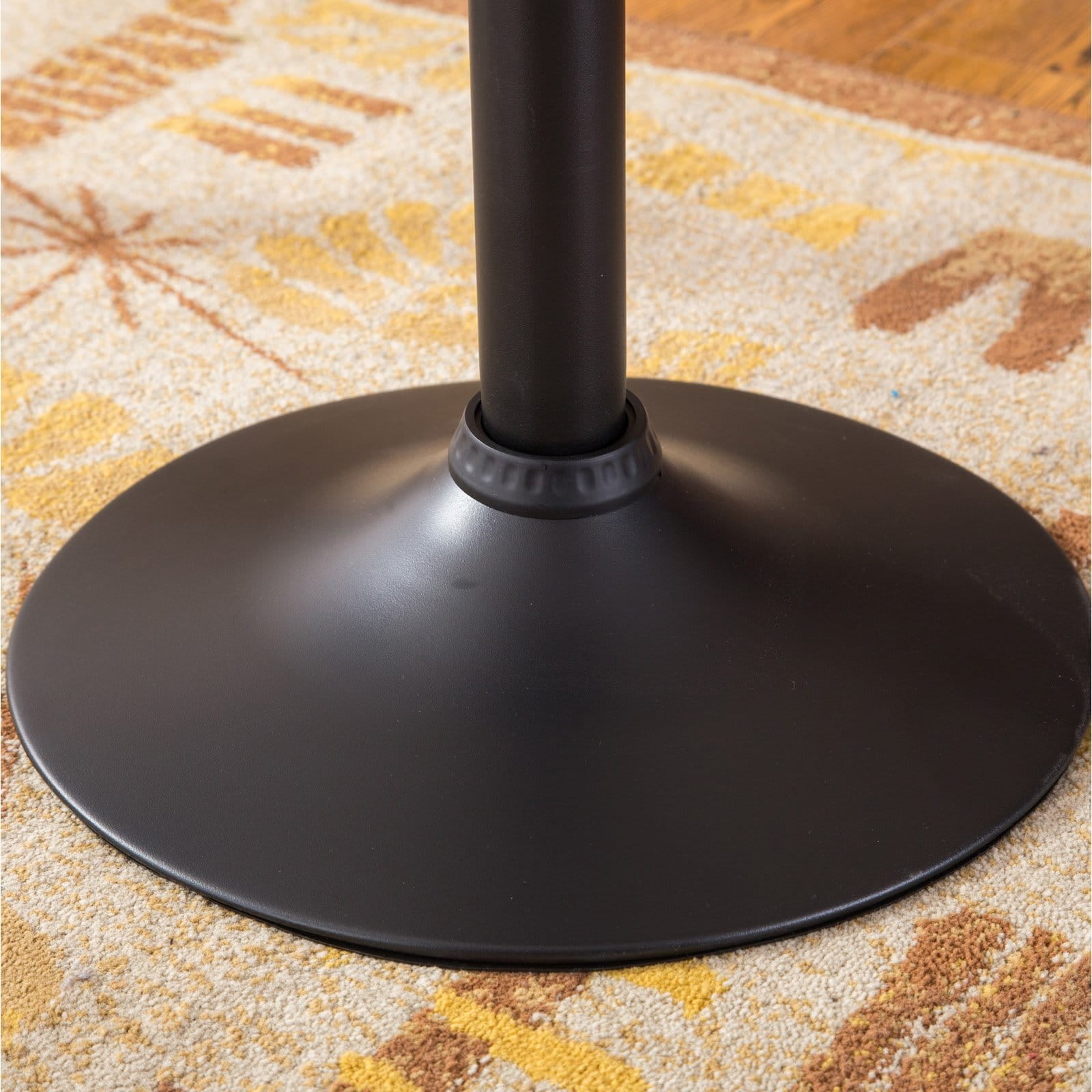 Belham Round Adjustable Height Bar Table in Black - Image 4