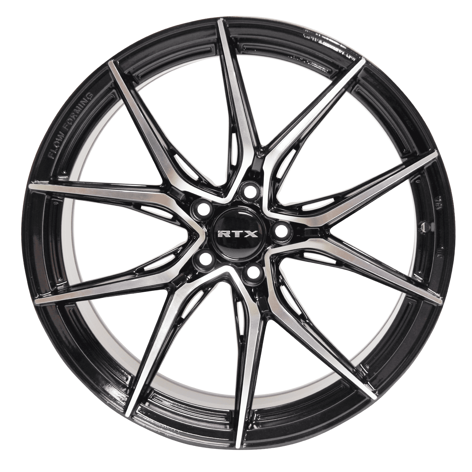 RTX Slick 16x7 5x114.3 ET40 CB73.1 Black Machined Wheel - Image 2