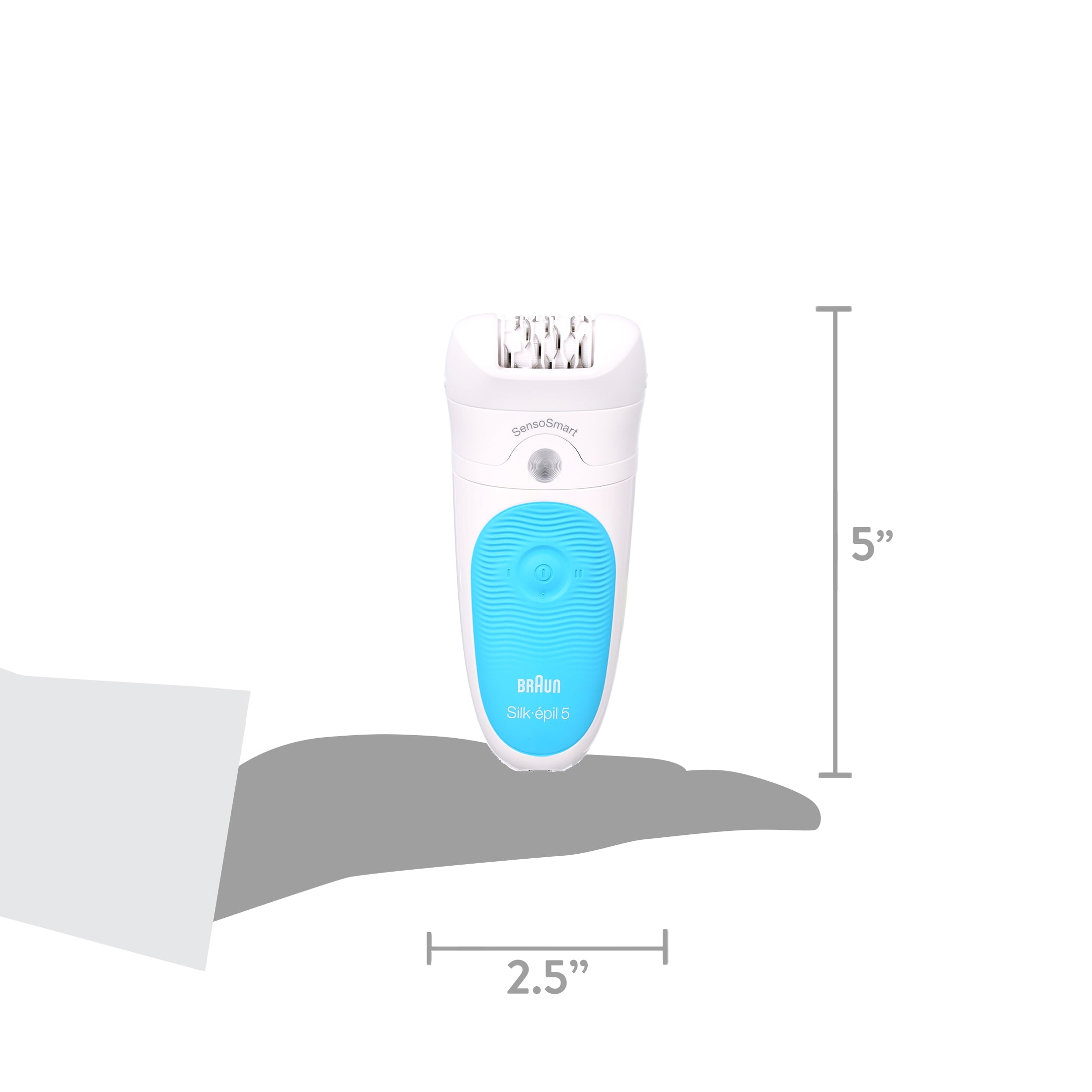 Braun Silk-Ãpil 5 5-810 Epilator for Women for Gentle Hair Removal, White/Turquoise - Image 2