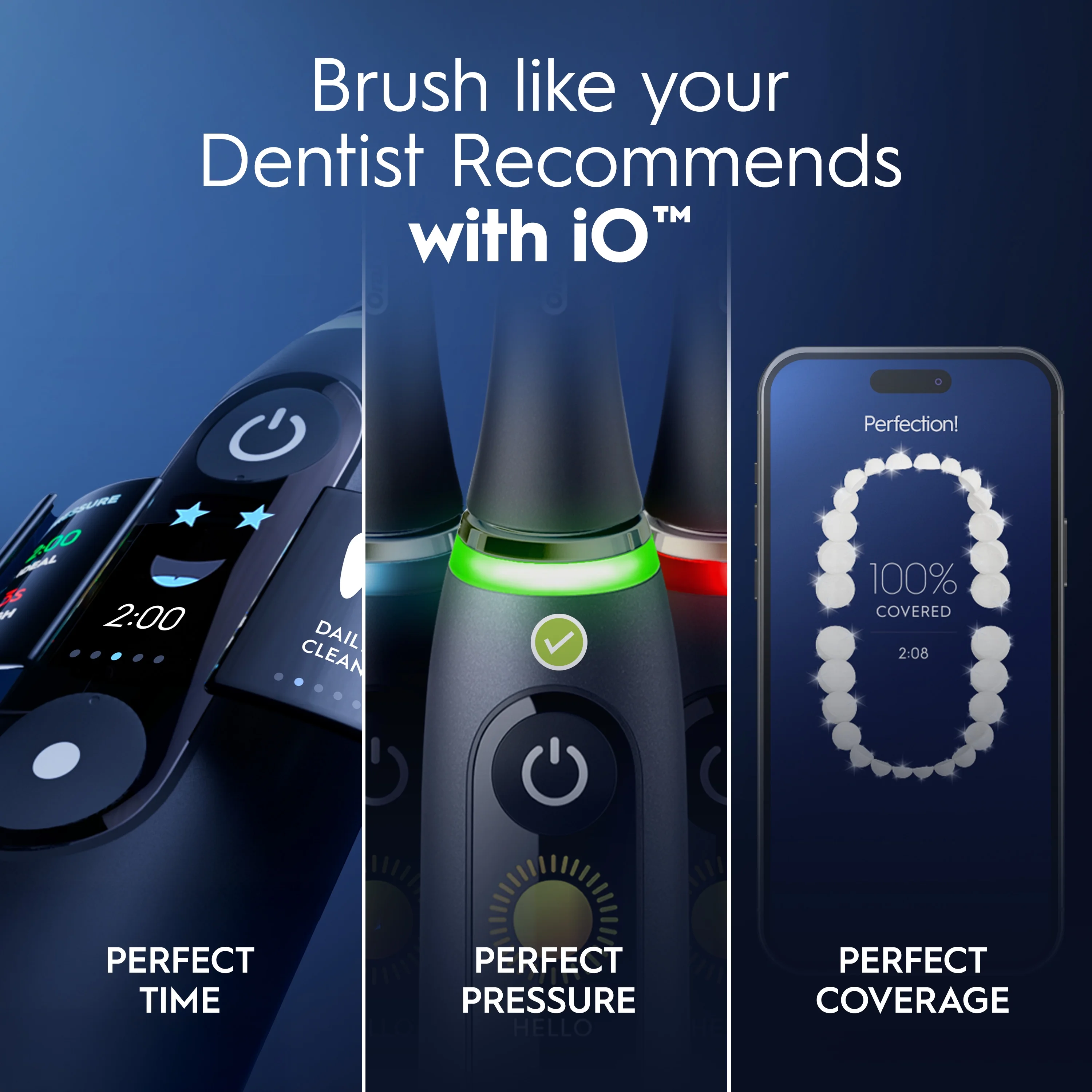 Oral-B iO Series 7 Electric Toothbrush, 2 Compact Brush Heads, Black Onyx, for Adults & Children 3+ - Image 2