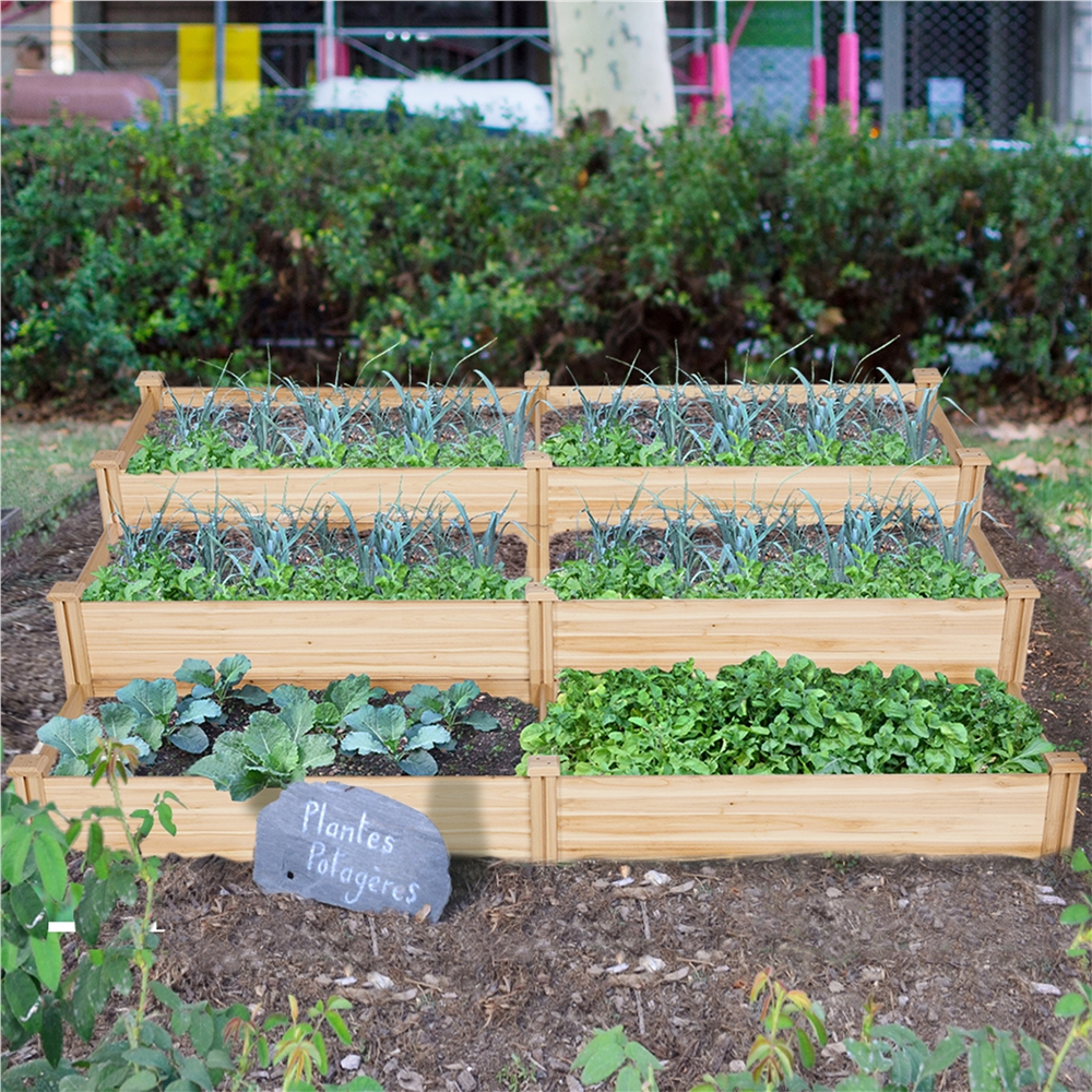 Alden Design Wooden Raised Garden Bed Planter Box for Patio Yard Greenhouse - Image 2