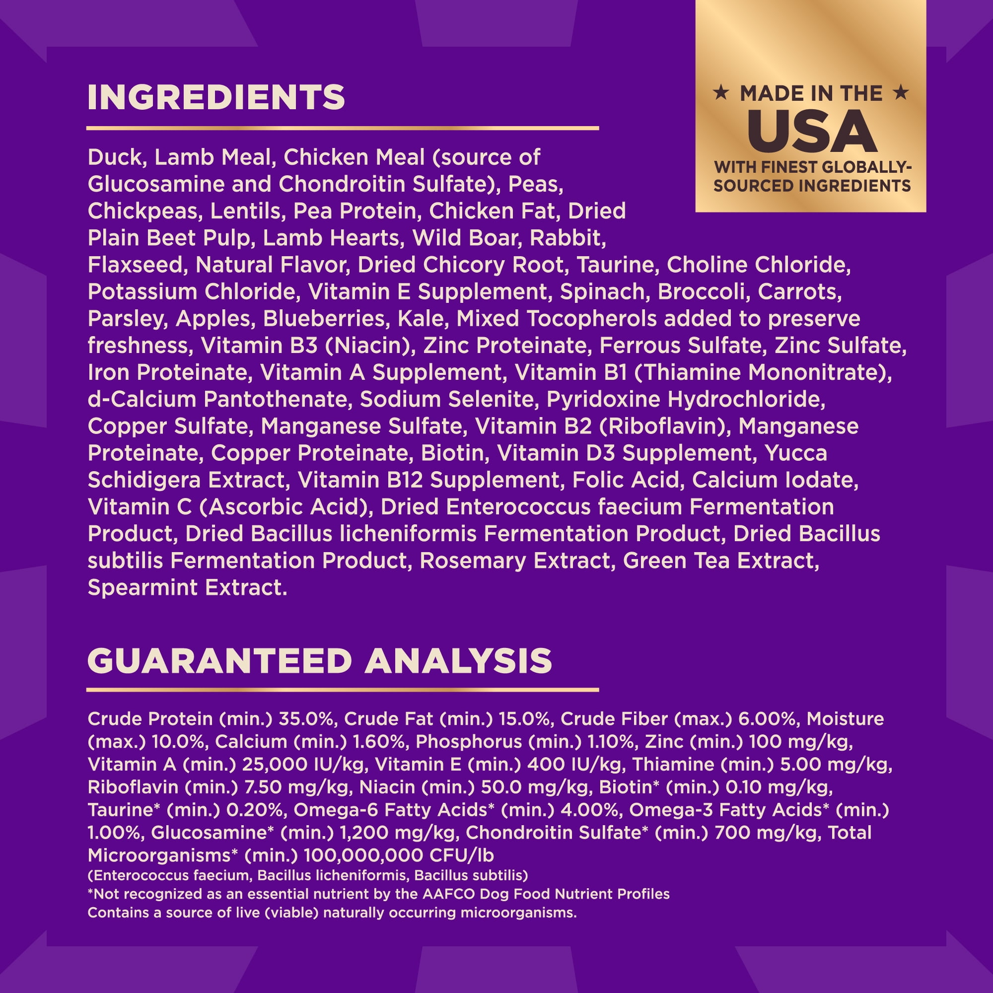 Wellness CORE+ Dry Dog Food with Freeze Dried Pieces, Grain Free, High Protein, Natural, Wild Game Duck, Lamb, Wild Boar, & Rabbit Recipe, (18-Pound Bag) - Image 2