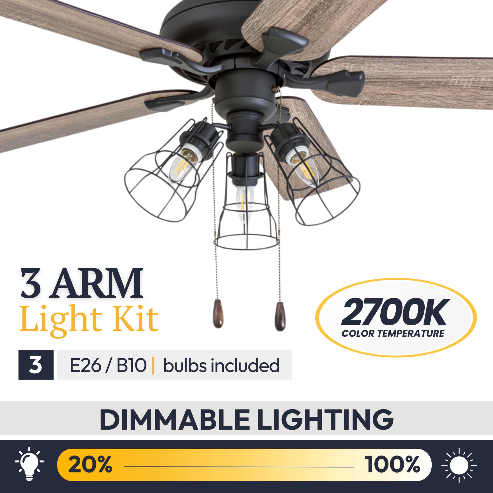 52" Prominence Home Lincoln Woods Aged Bronze Ceiling Fan - Image 14
