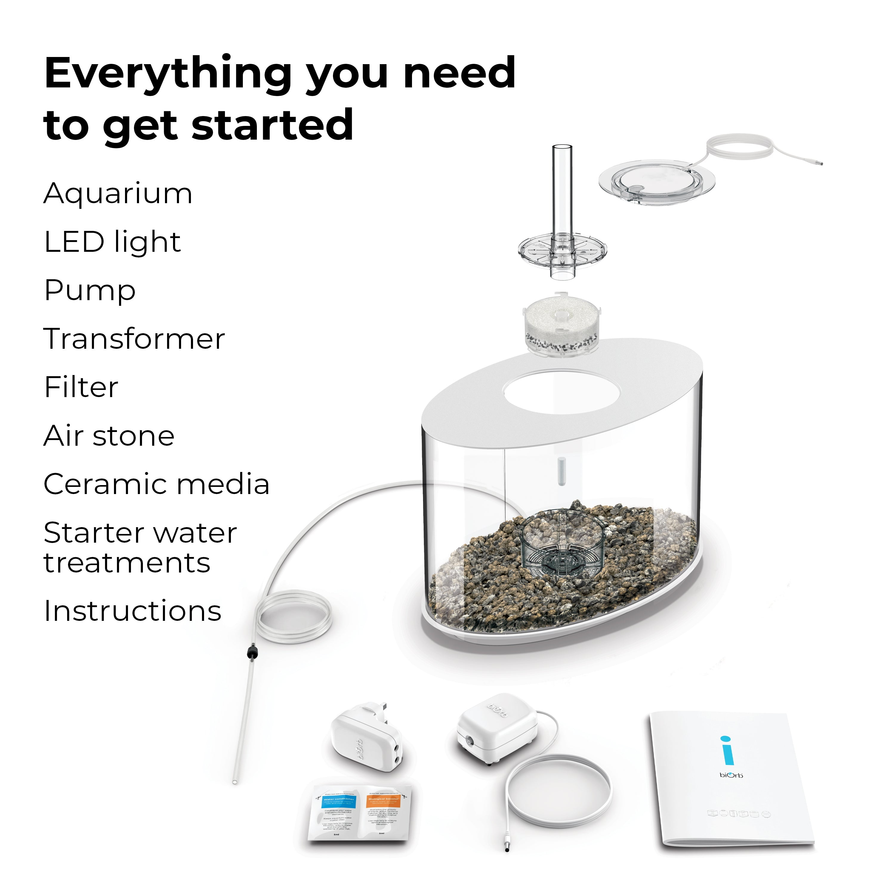 biOrb LOOP 30 Aquarium with Standard Light - 8 Gallon, White, Acrylic - Image 2