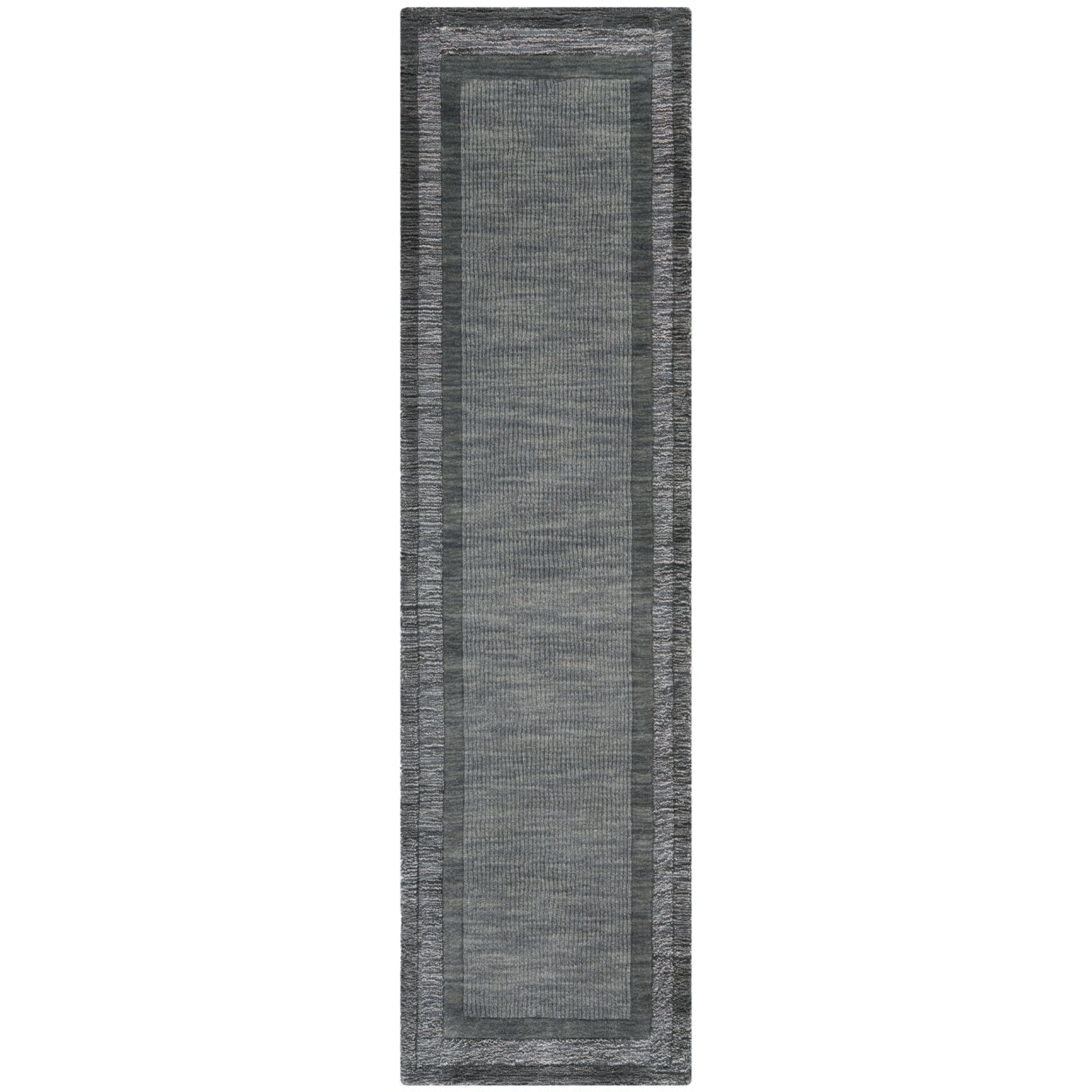 SAFAVIEH Impressions Bristol Geometric Bordered Wool Area Rug, Charcoal/Blue, 4' x 6' - Image 9
