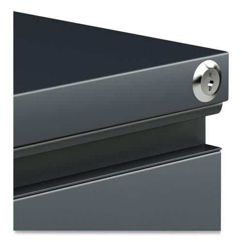 Alera 3 Drawers Vertical Lockable Filing Cabinet, Charcoal - Image 6