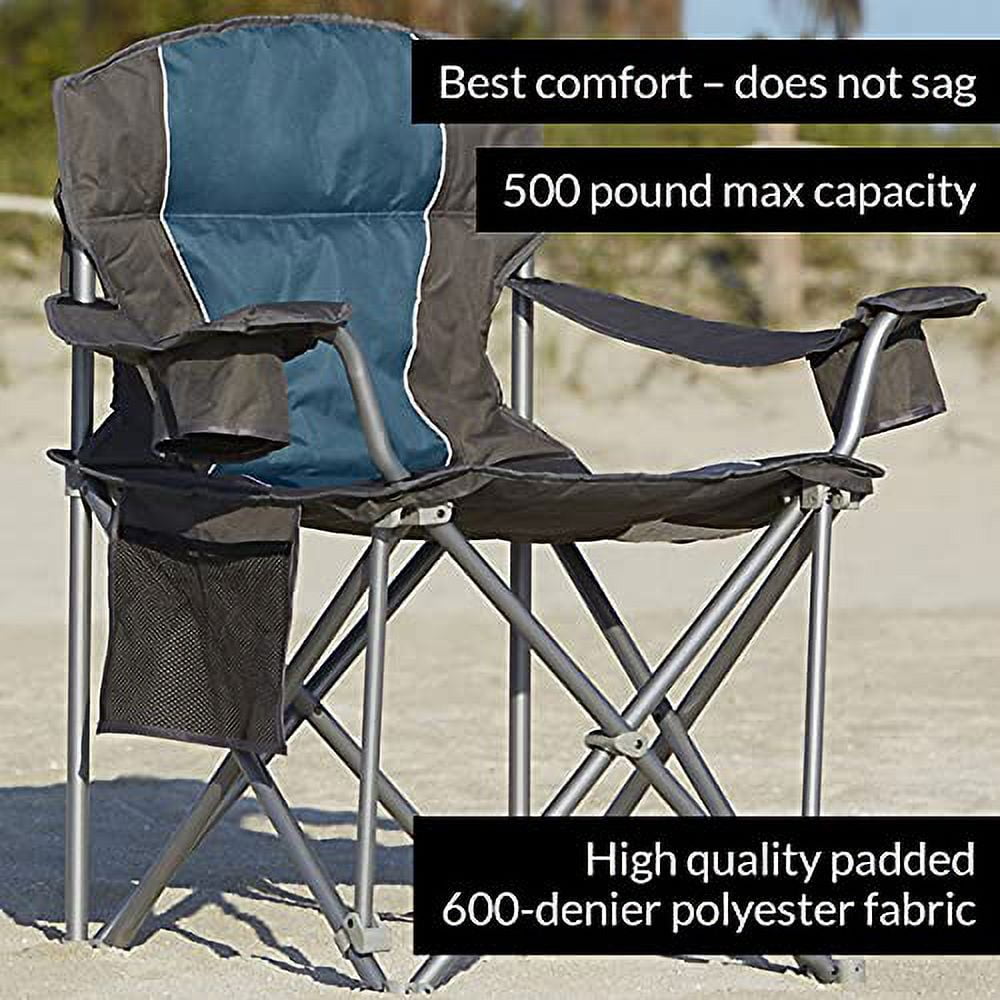 500-lb. Capacity Heavy-Duty Portable Chair Blue 500 lb - Image 2