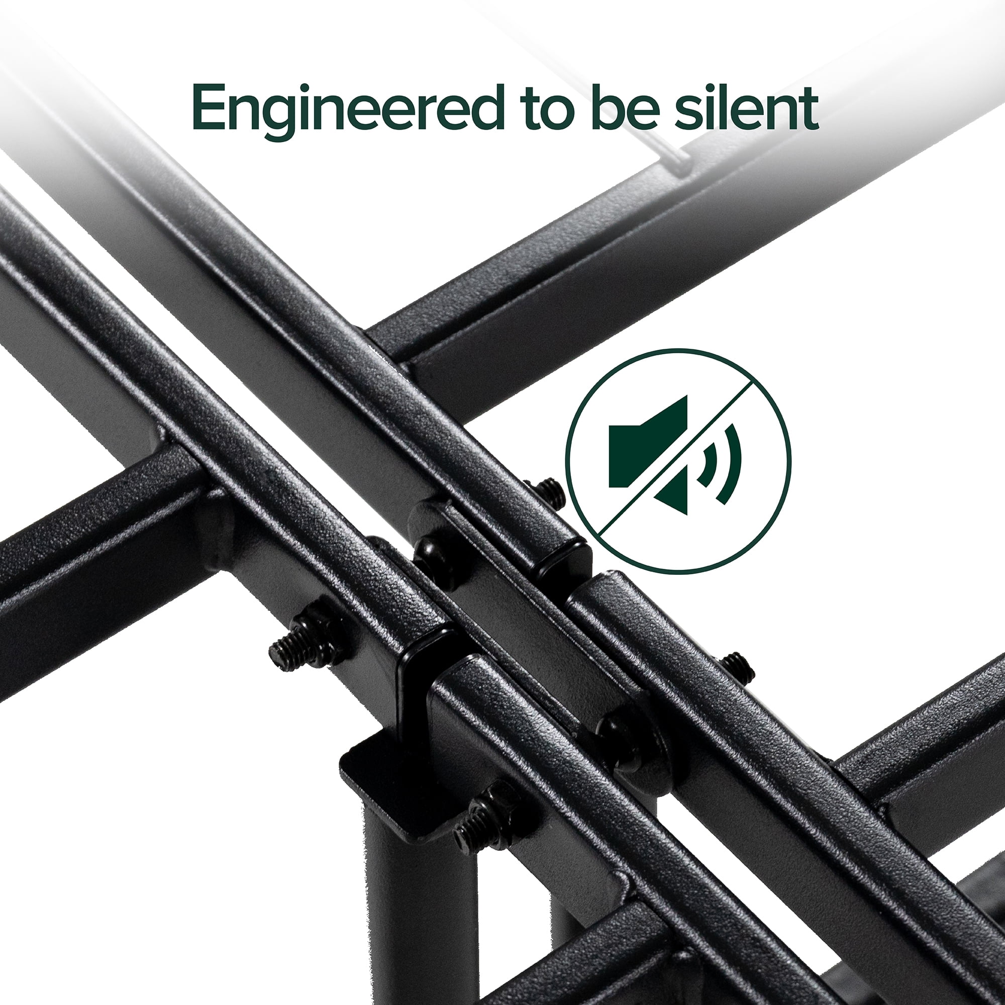 Zinus 42" SmartBase® Foundation with Upholstered Headboard, Metal Bed Frame, Queen - Image 2