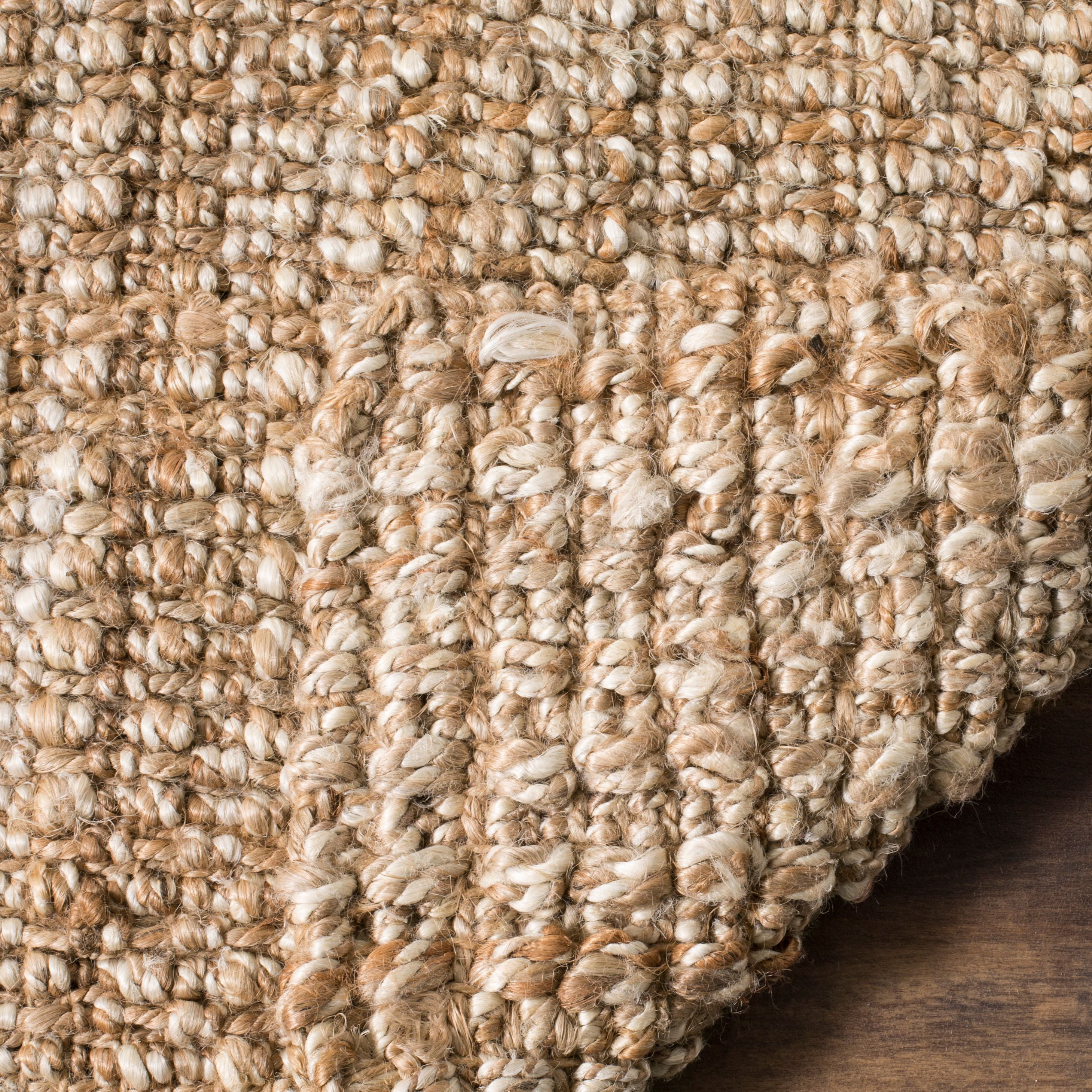 SAFAVIEH Natural Fiber Crispin Braided Jute Area Rug, Natural, 6' x 6' Square - Image 2