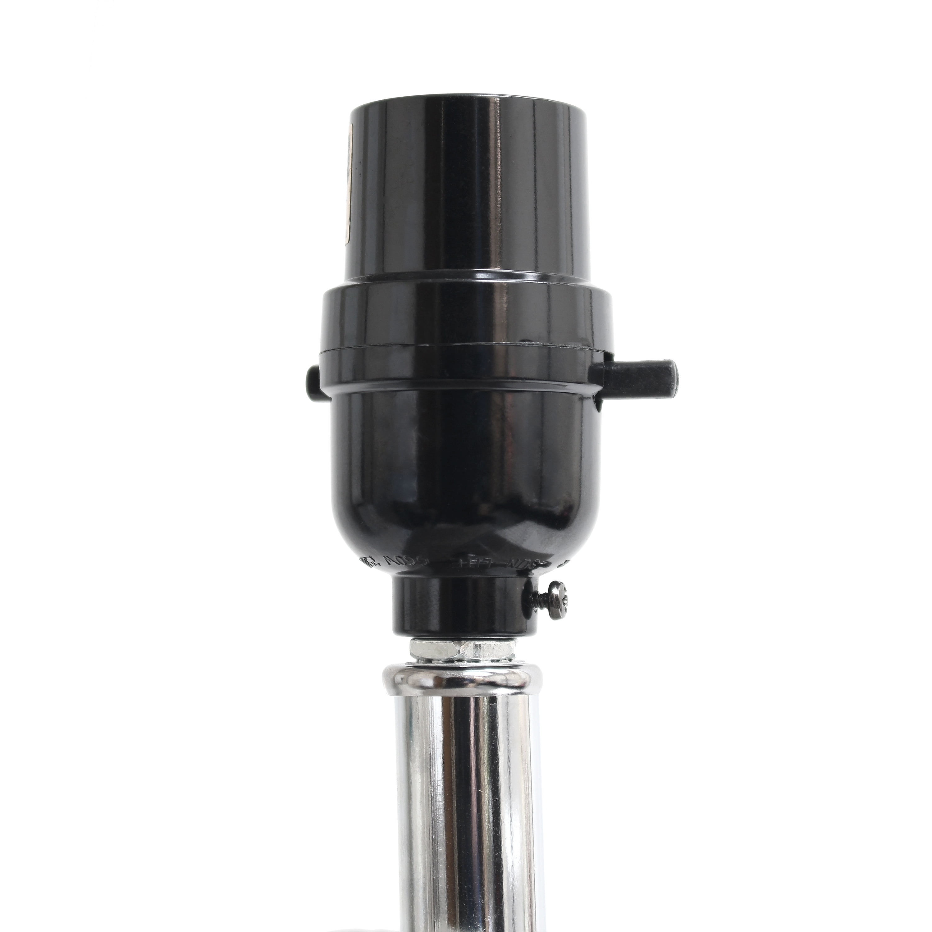 Elegant Designs Leather Table Lamp 2 Pack in Gray with White Shade - Image 3