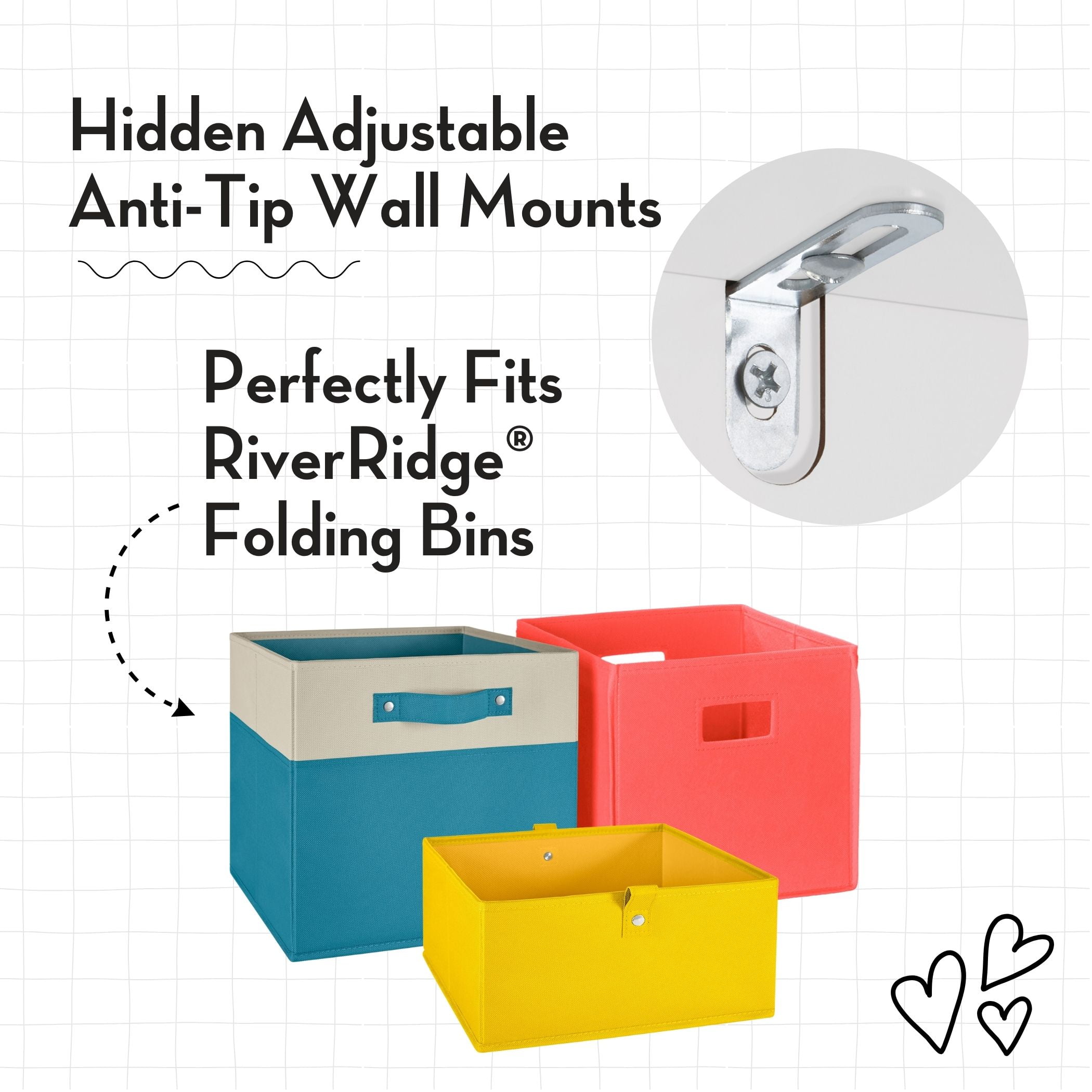 RiverRidge Kids Bookshelf Toy Organizer Tower with 3 Cubbies and 6 Bookracks - White - Image 7