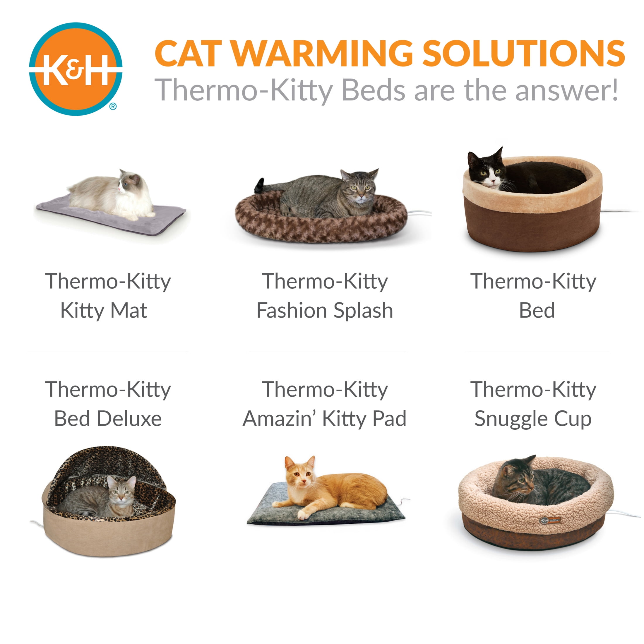 K&H Pet Products Thermo-Pet Cave Cat Bed Heated Gray/Geo Flower 17 X 15 X 13 Inches - Image 6