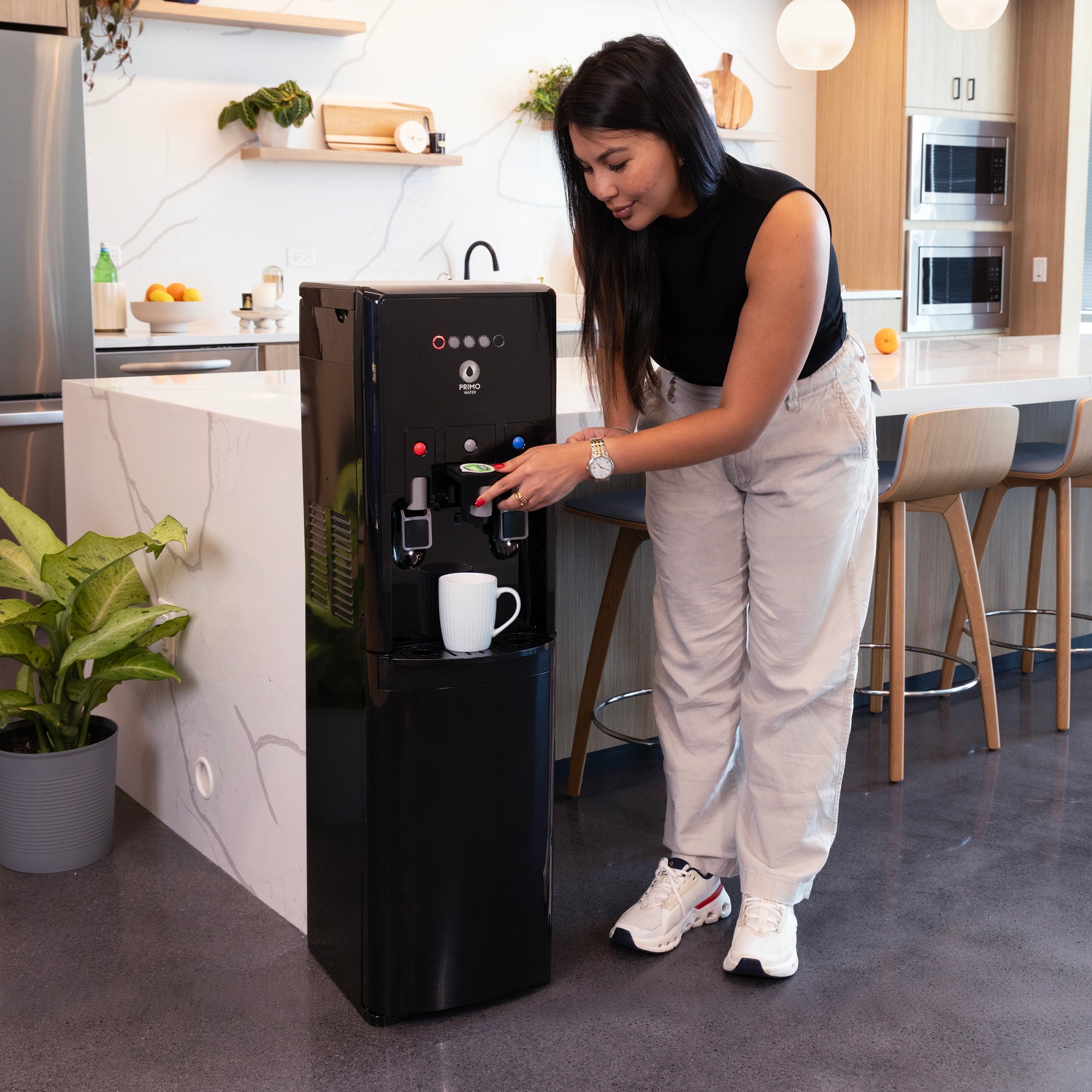 Primo Water® Bottom Loading Pro 2 Temp Water Dispenser with Single-Serve Coffee Maker, Black - Image 6