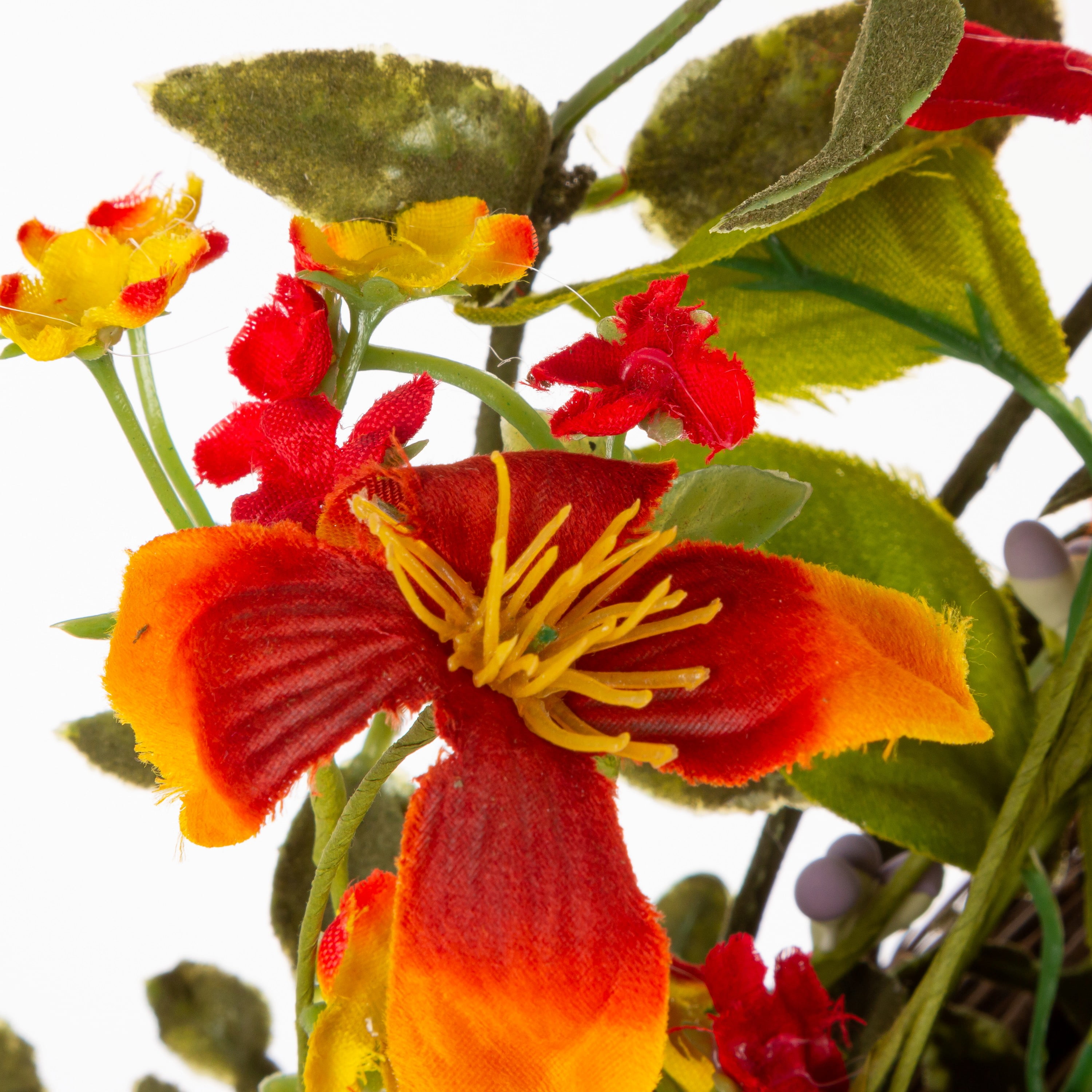 Gerson 24" Diameter Assorted Wild Flower Twig Wreath - Image 4