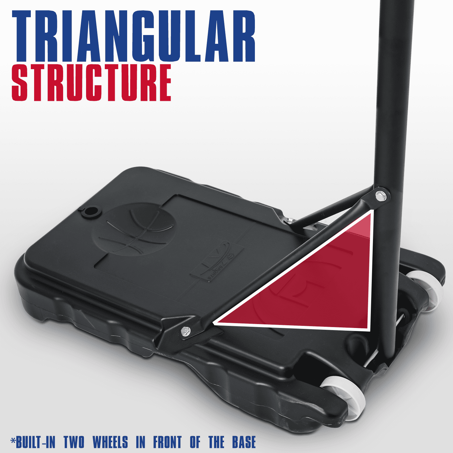 MoNiBloom Portable Basketball Hoop Goal 5ft - 7ft Adjustable with 33" Backboard Wheels Fillable Base, for Kids/Adults Indoor Outdoor, Birthday Gift, Black - Image 7