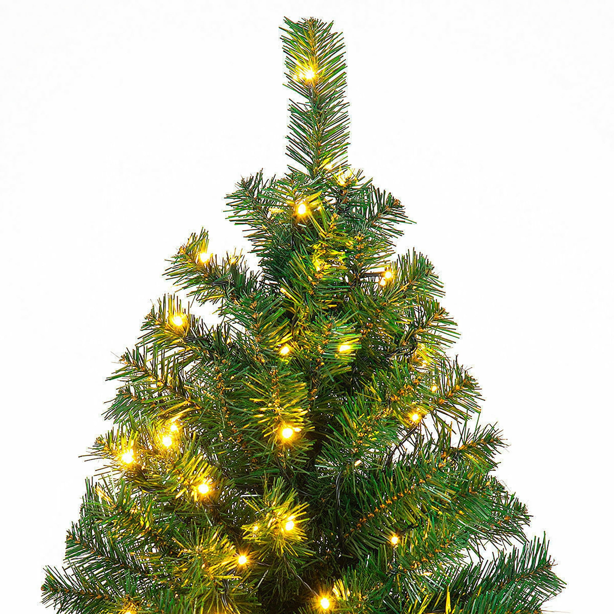 Costway 9Ft Pre-Lit PVC Christmas Tree Hinged 700 LED Lights Green - Image 7