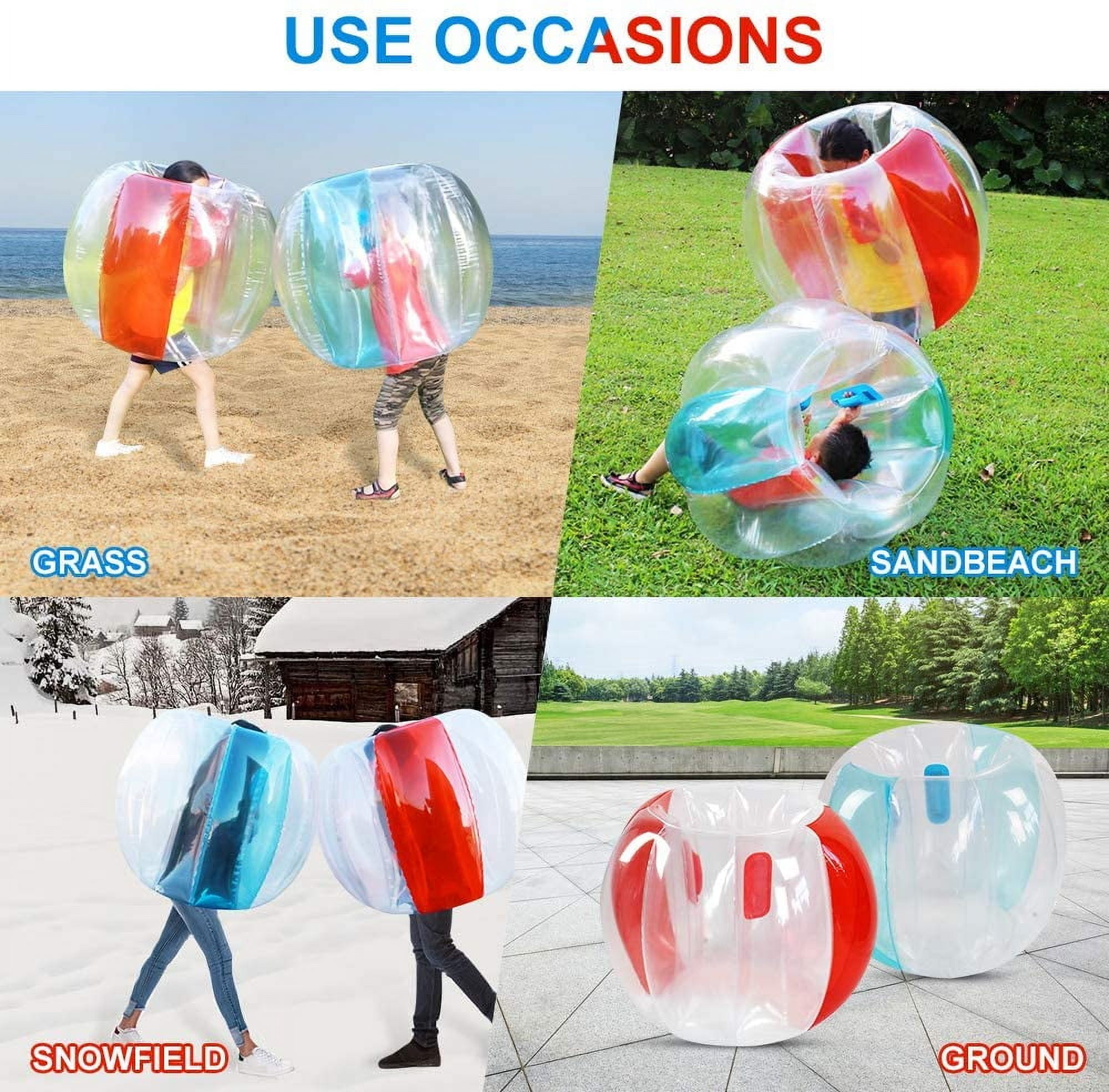 Adult Bumper Balls (4ft/1.2m) Giant Inflatable Bubble Sumo Balls House Summer Outdoor Toys Backyard Games for Kids Yard Human Hamster Ball Active Play - Image 3