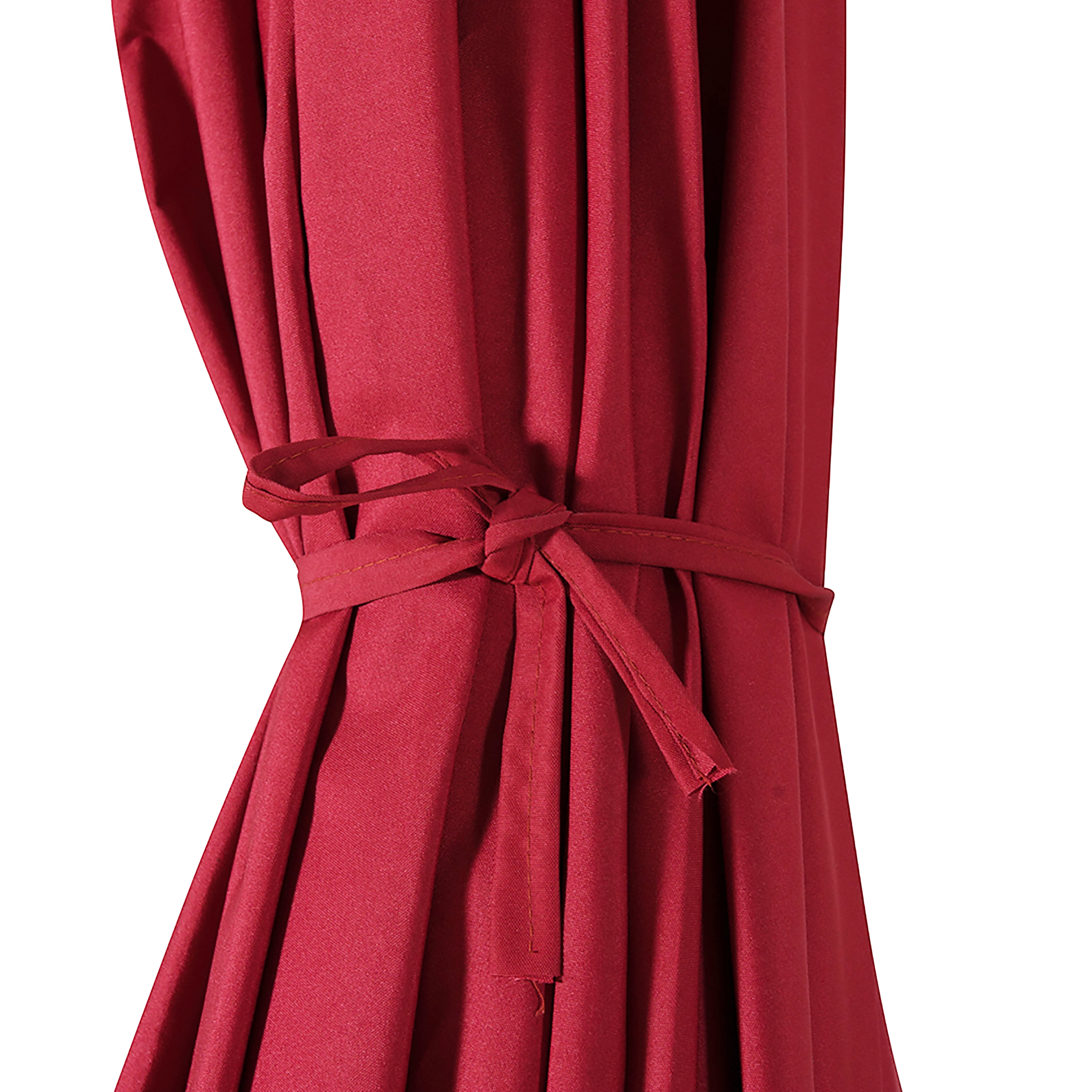 Westin Outdoor 9 Ft Patio Umbrellas with Bronze Plastic Base Included, Red - Image 7