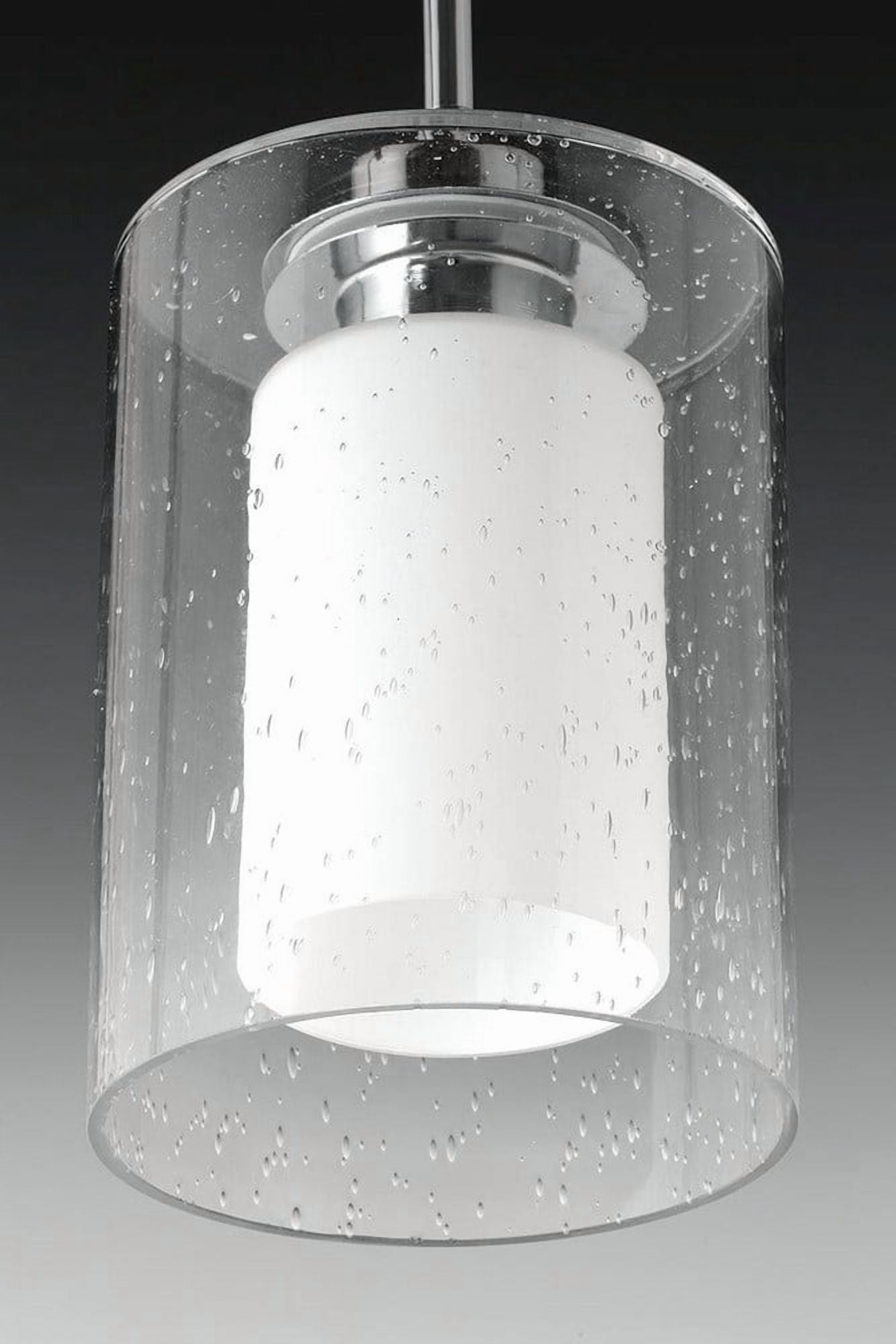 Progress Lighting P500018-143 Double Glass Mini Pendant Light, Graphite - Image 4