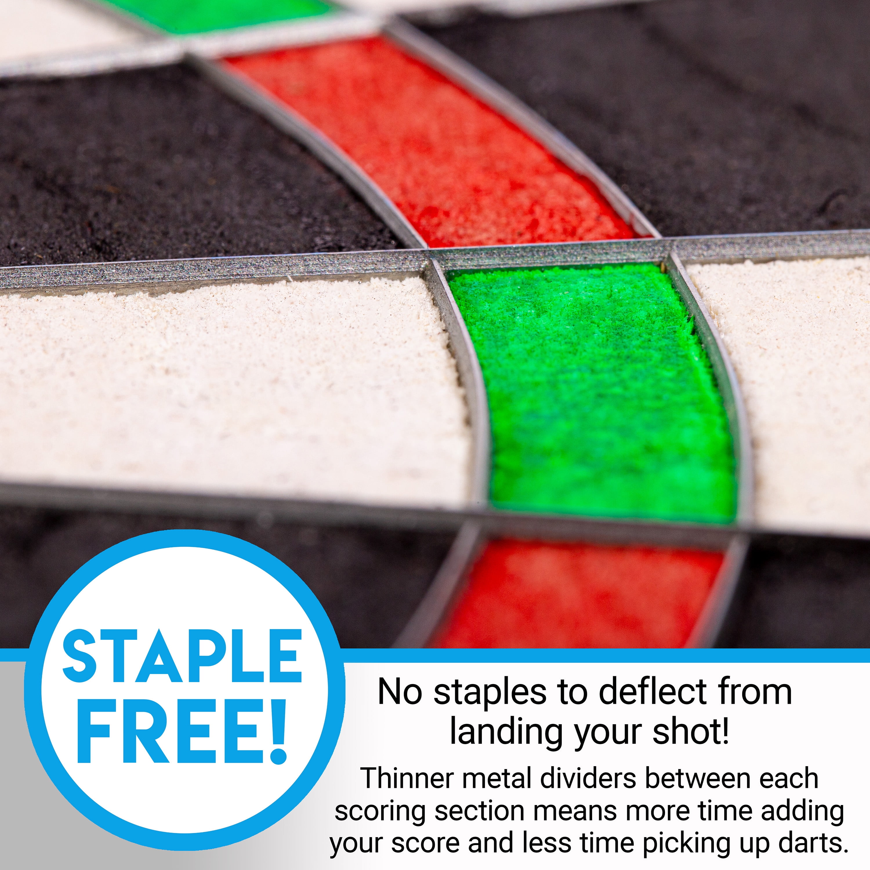 Franklin Sports Bristle Dartboard - 18" - Steel Tip Darts - Image 7