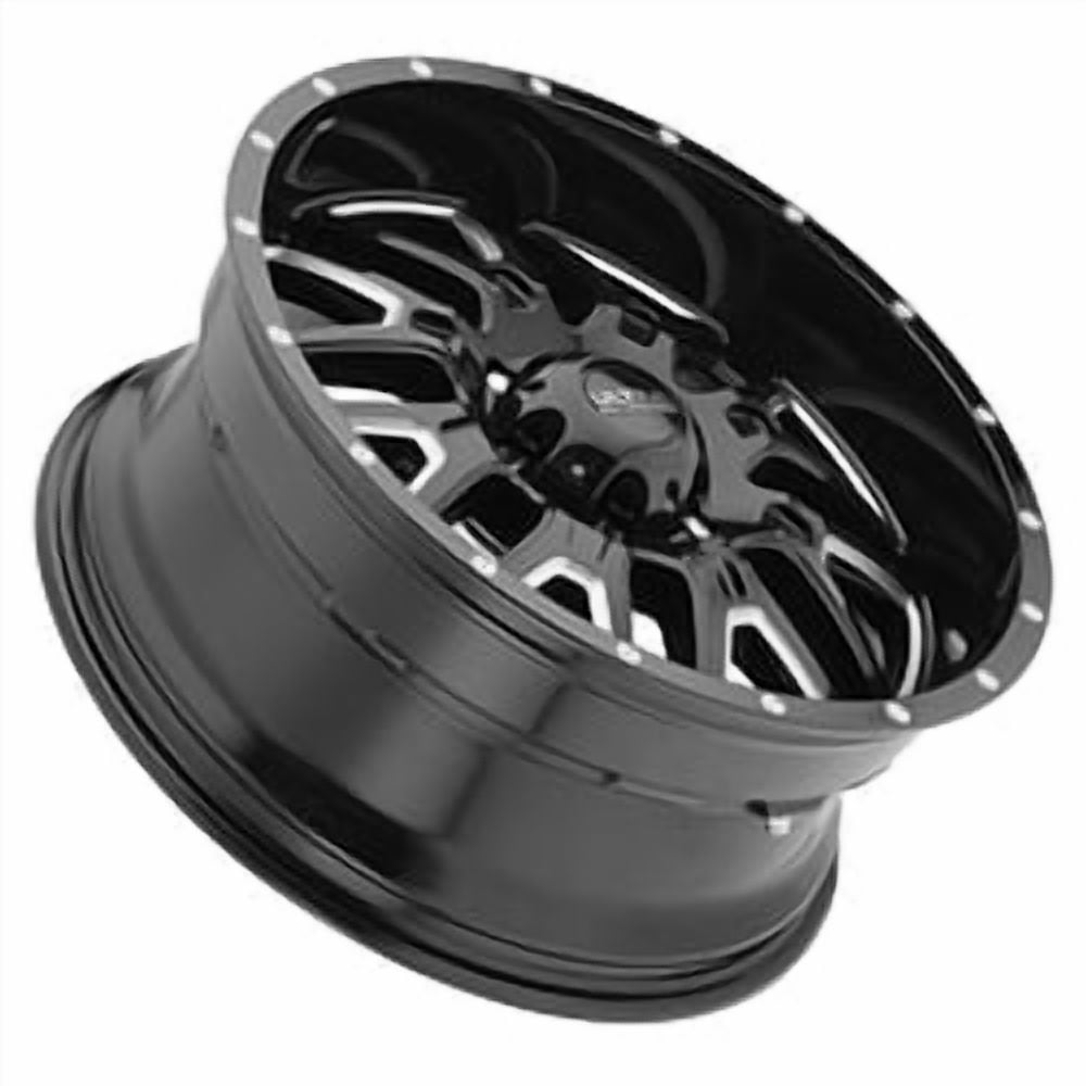 17" Black With Natural Accents Hunter 203 Wheel by Ultra Wheel 203-7973BM+10 Fits select: 2015-2019,2021 JEEP WRANGLER UNLIMITED - Image 2