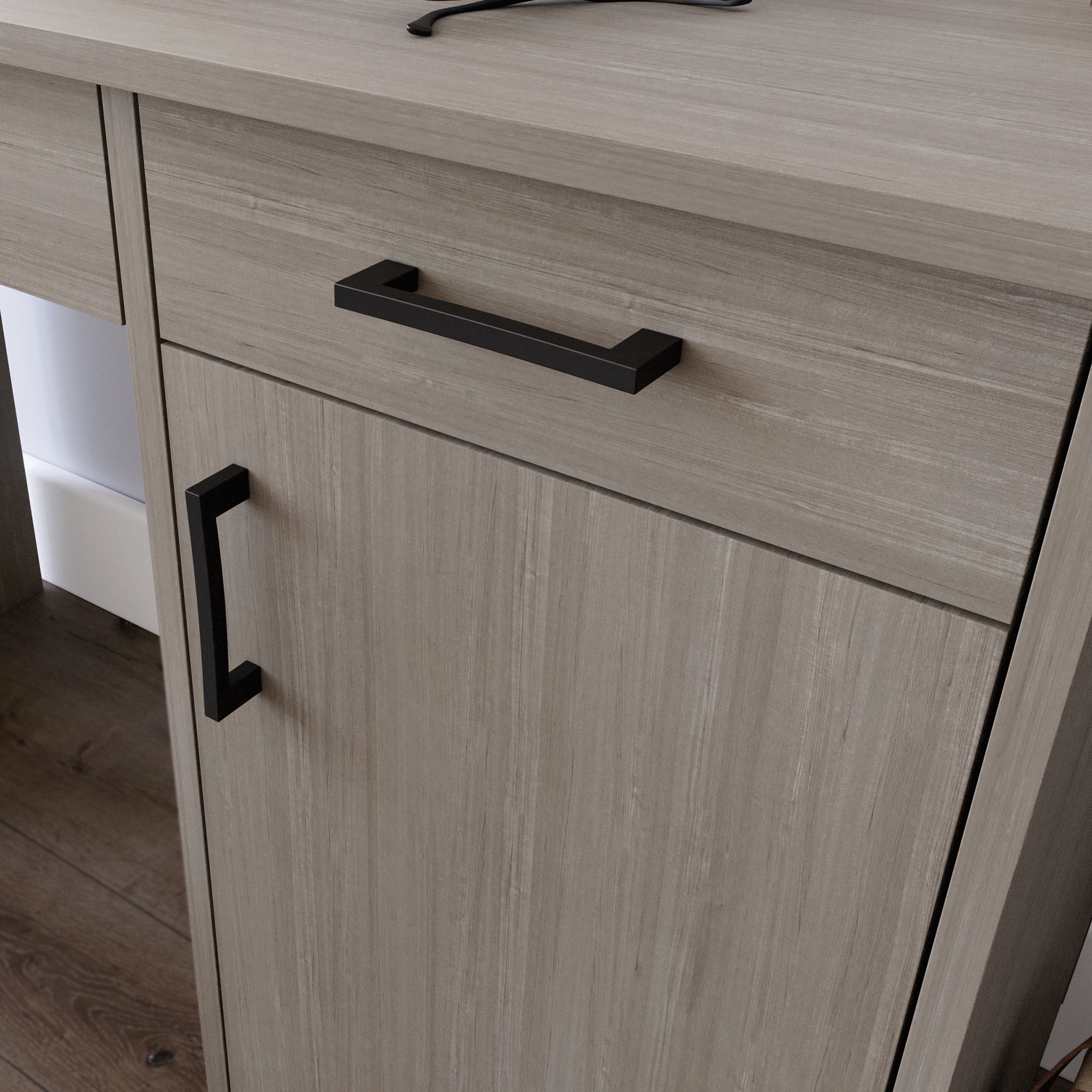 Sauder Beginnings Computer Desk, Silver Sycamore Finish - Image 3