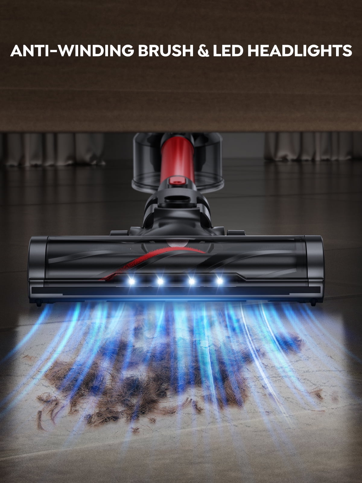 Buture Cordless Vacuum Cleaner 60Mins 40KPA 450W Strong Powerful Suction, Lightweight Stick Vacuum for Home Carpet Wood Floor Pet Hair - Image 7