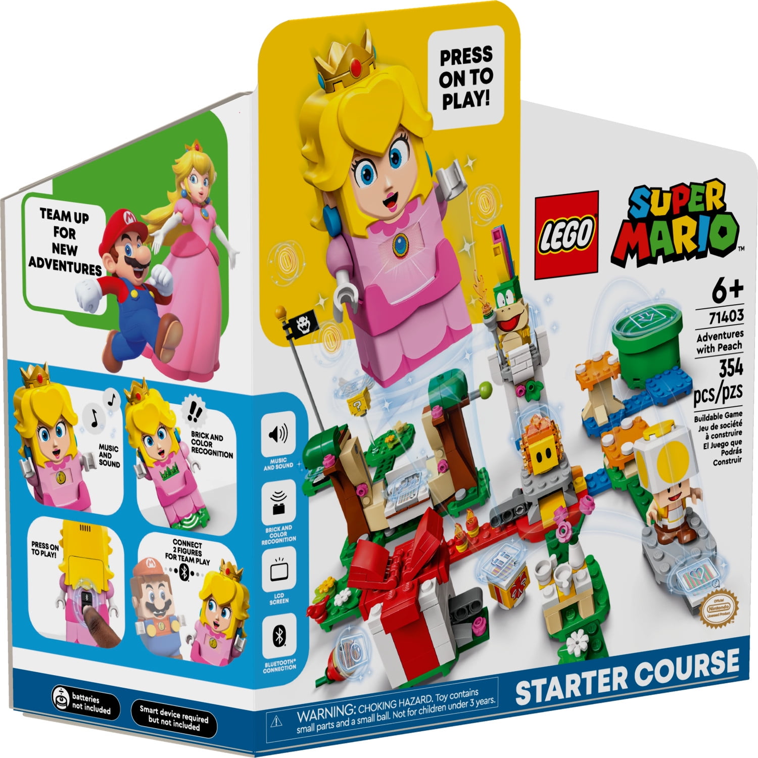 LEGO Super Mario Adventures with Peach Starter Course 71403 , Buildable Game, Toy with Interactive Figure, Yellow Toad & Lemmy, Birthday Gift Idea for Kids, Girls & Boys - Image 5