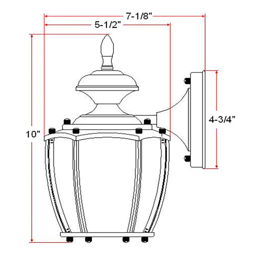 Design House Jackson Downlight 1-Light Wall Lantern for Indoor/Outdoor Use, Polished Brass - Image 2