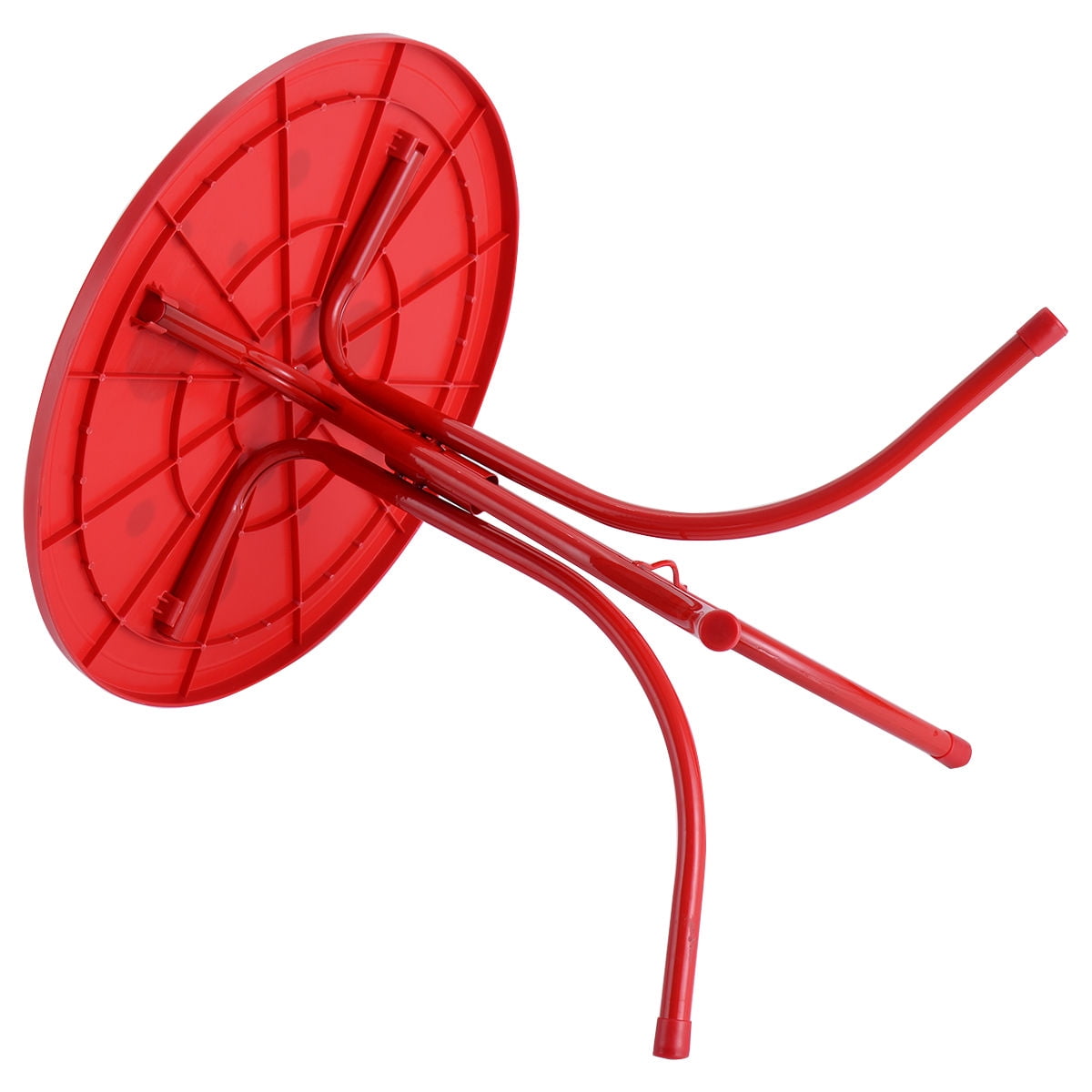 Costway Kids Patio Set Table And 2 Folding Chairs w/ Umbrella Beetle Outdoor Garden Yard - Image 4