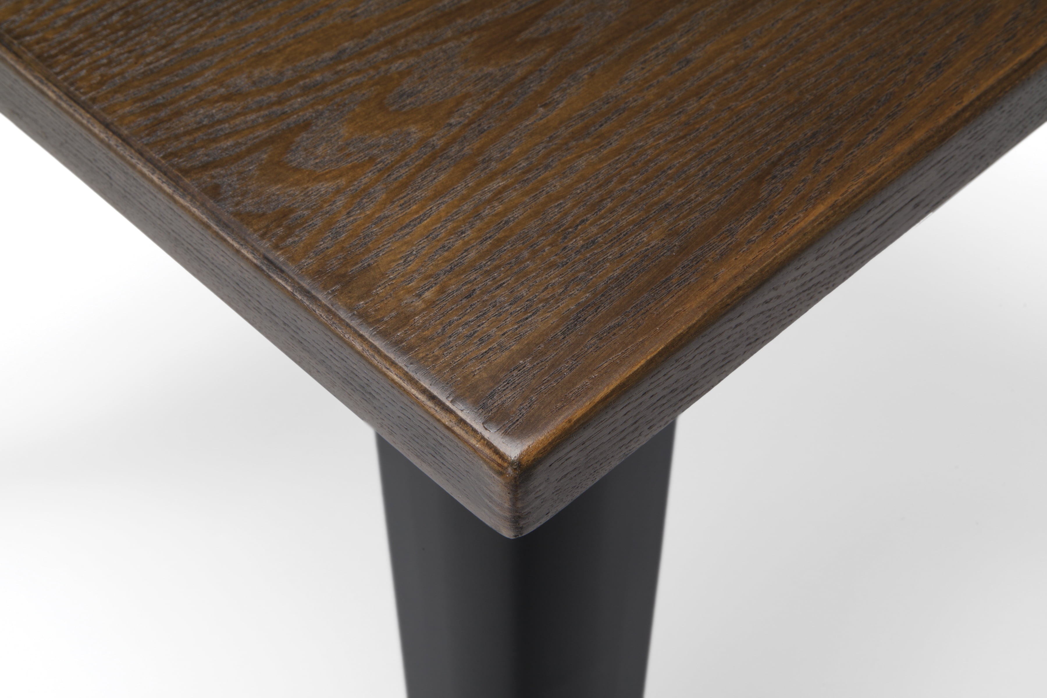 OFM 161 Collection Industrial Modern 30" Square Dining Table, Wooden Tabletop with Galvanized Steel Frame, in Black/Walnut (161-T30-BK-WNT) - Image 5