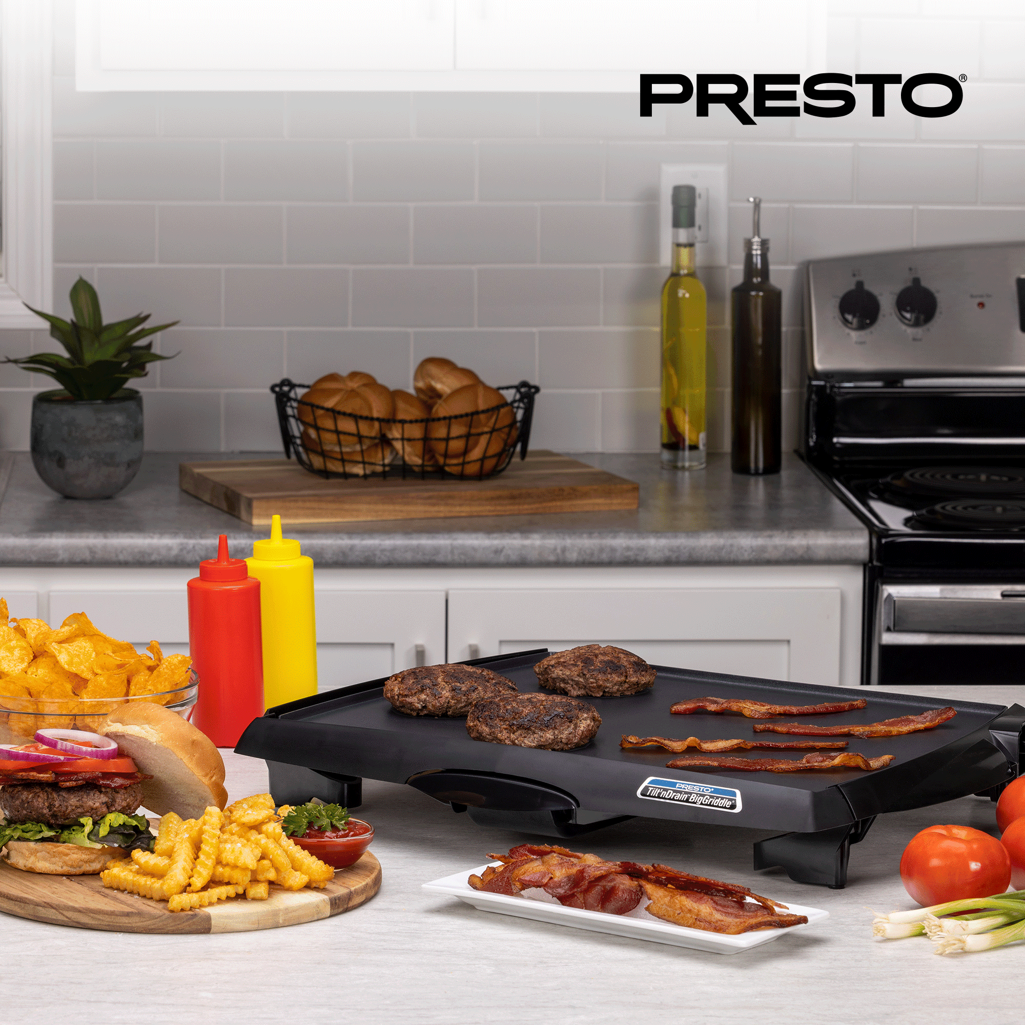 Presto Tilt 'N' Drain Big Griddle Electric Cool-Touch Griddle 07046 - Image 15