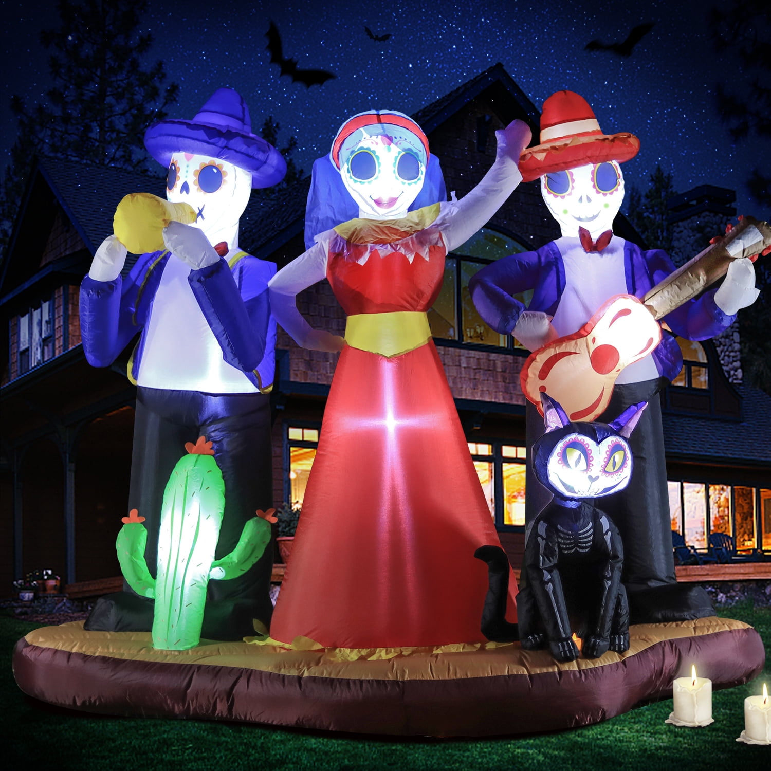 DeeKom Halloween Inflatable Decorations, Day of the Dead Blow up Outdoor Decor, Dia De Los Muertos - Image 4