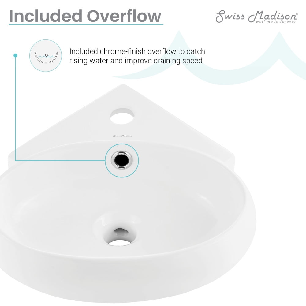 Plasir Corner Wall Hung Sink - Image 10