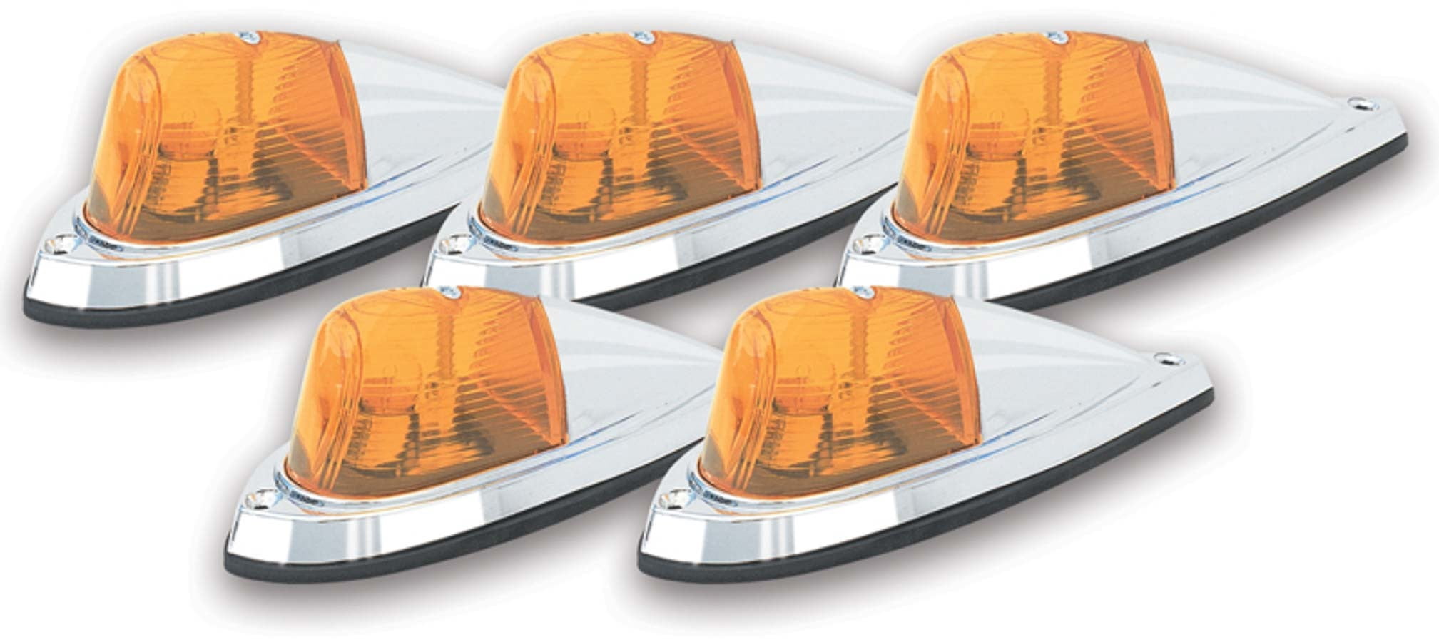 Pacer Performance 20-105 Hi-Five Amber Deluxe Chrome Teardrop Style Cab Roof Fits select: 1966-1986 CHEVROLET C10, 1987 CHEVROLET R10 - Image 3