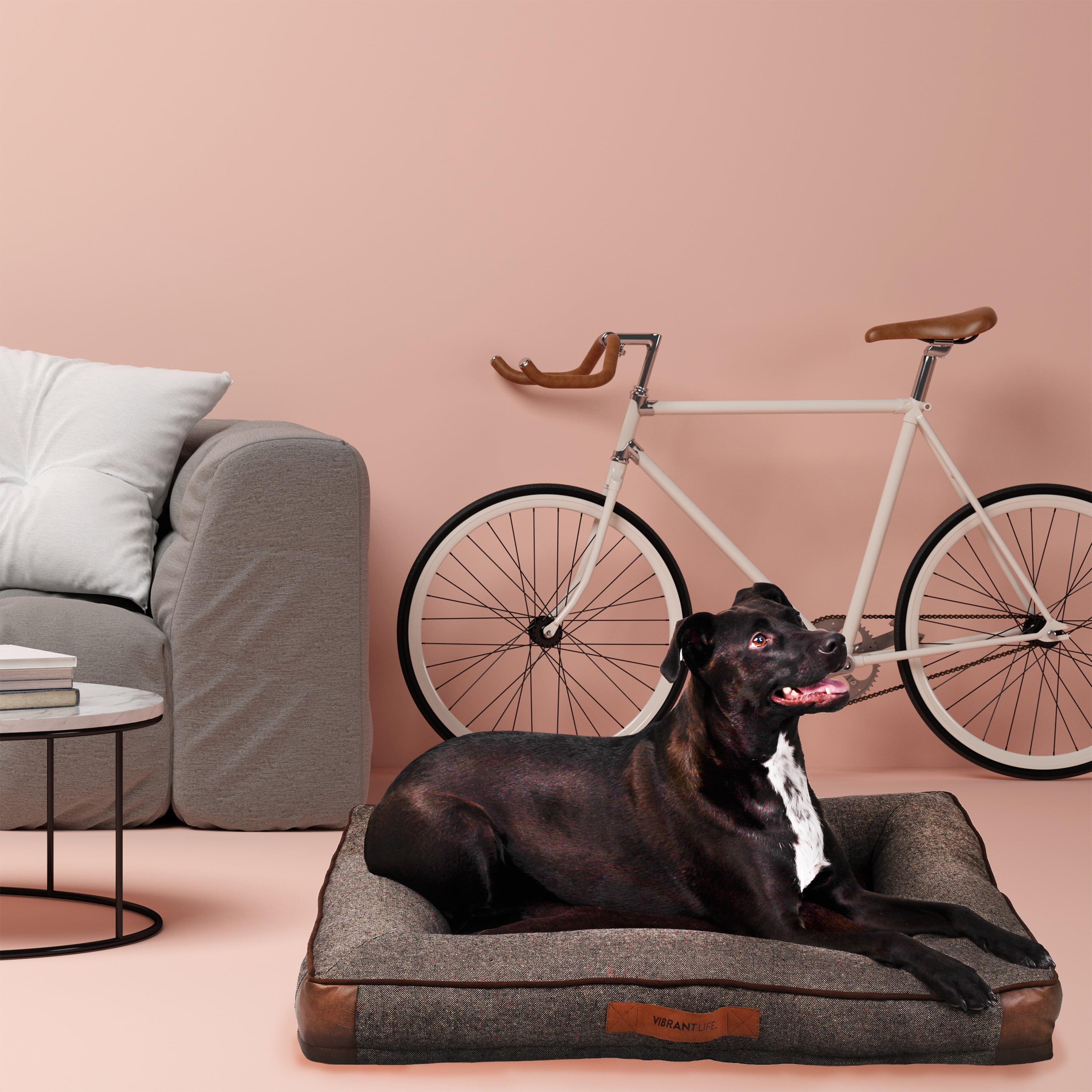 Vibrant Life 27x36x4in Rectangle Bolster Bed Brown - Image 4