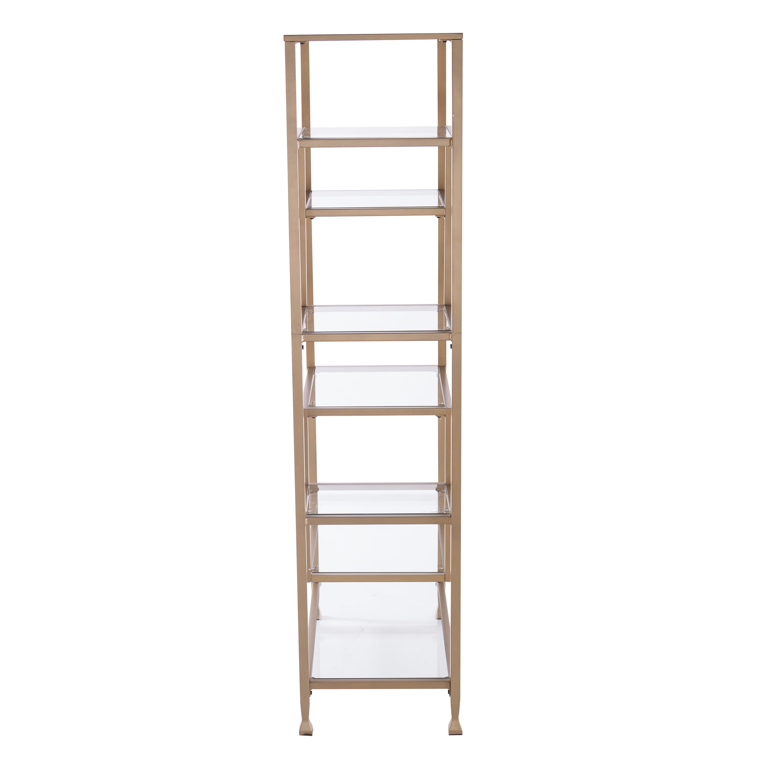 Jaymes Metal/Glass Asymmetrical Bookcase - Image 10