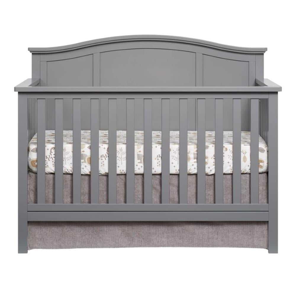 Oxford Baby Emerson 4-in-1 Convertible Crib, Dove Gray, GREENGUARD Gold Certified, Wooden Crib - Image 4