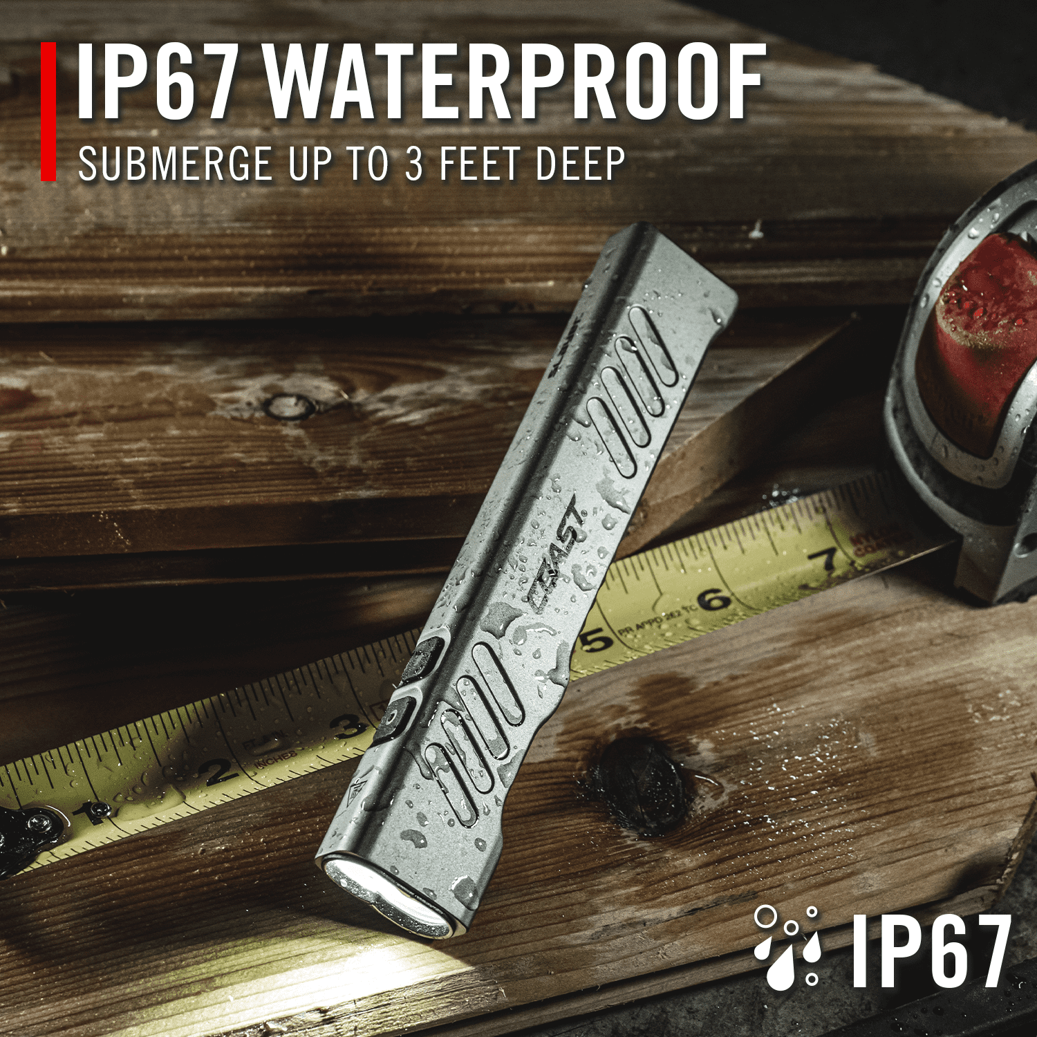 COAST SLAYER 1150 Lumen Rechargeable LED Flashlight – USB-C, Dual Optic, Waterproof - Image 8