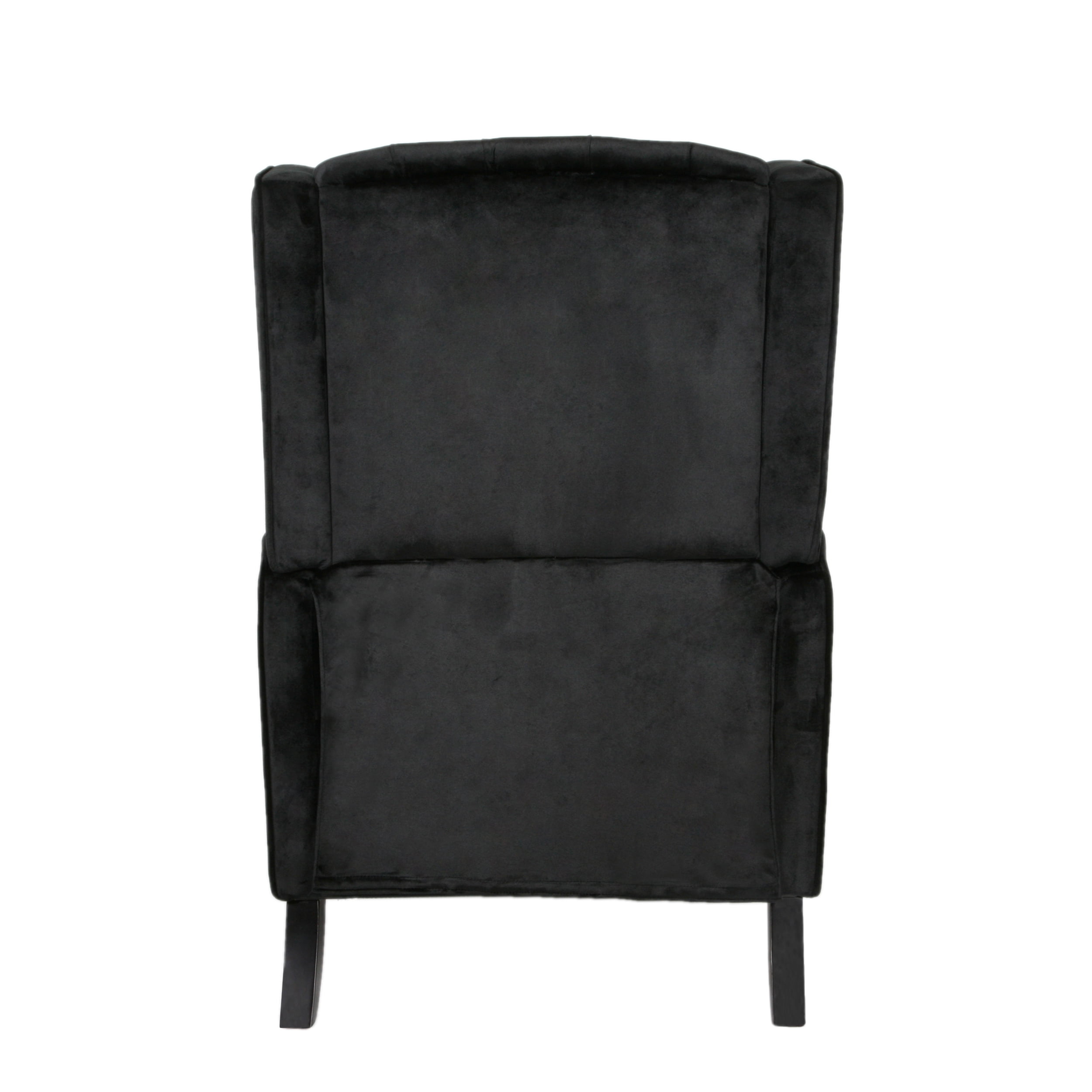 Noble House Zakyiah Standard Velvet Wingback Recliner, Black - Image 8