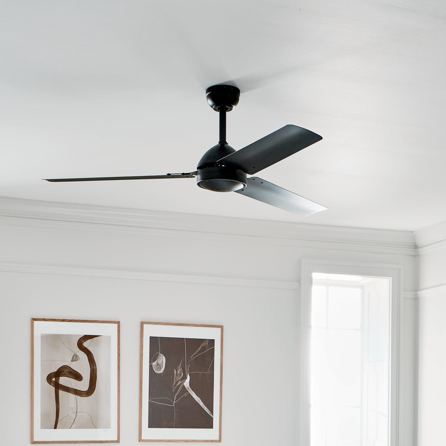 Kichler Todo 56" Satin Black Ceiling Fan with Wall Control - Image 9