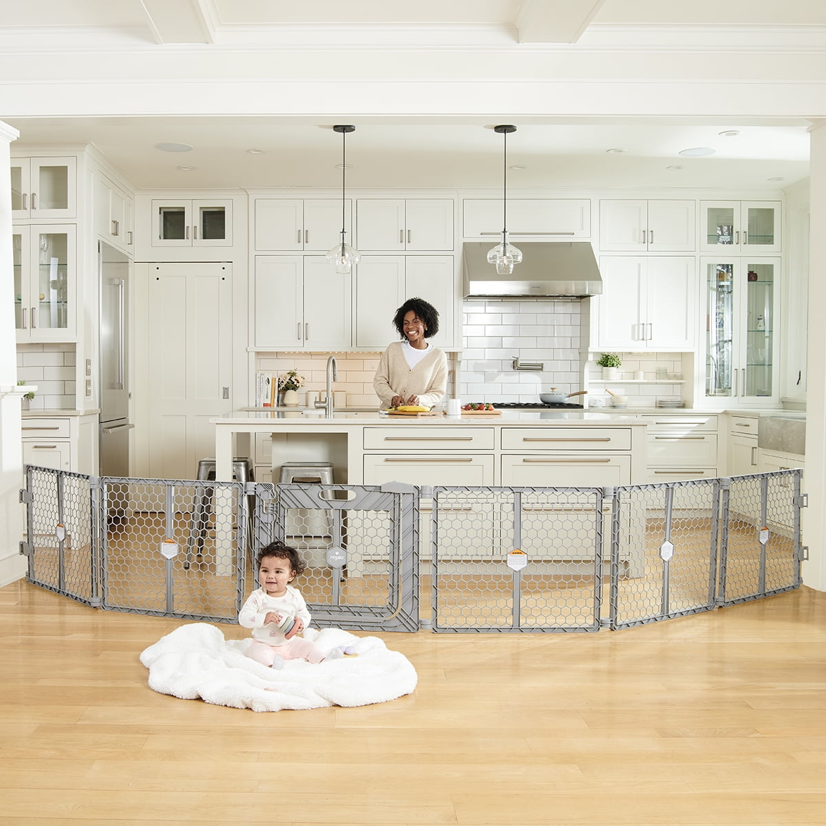 Regalo Gray Superwide Plastic Gate & 2-in-1 Play Yard with Door - Image 6