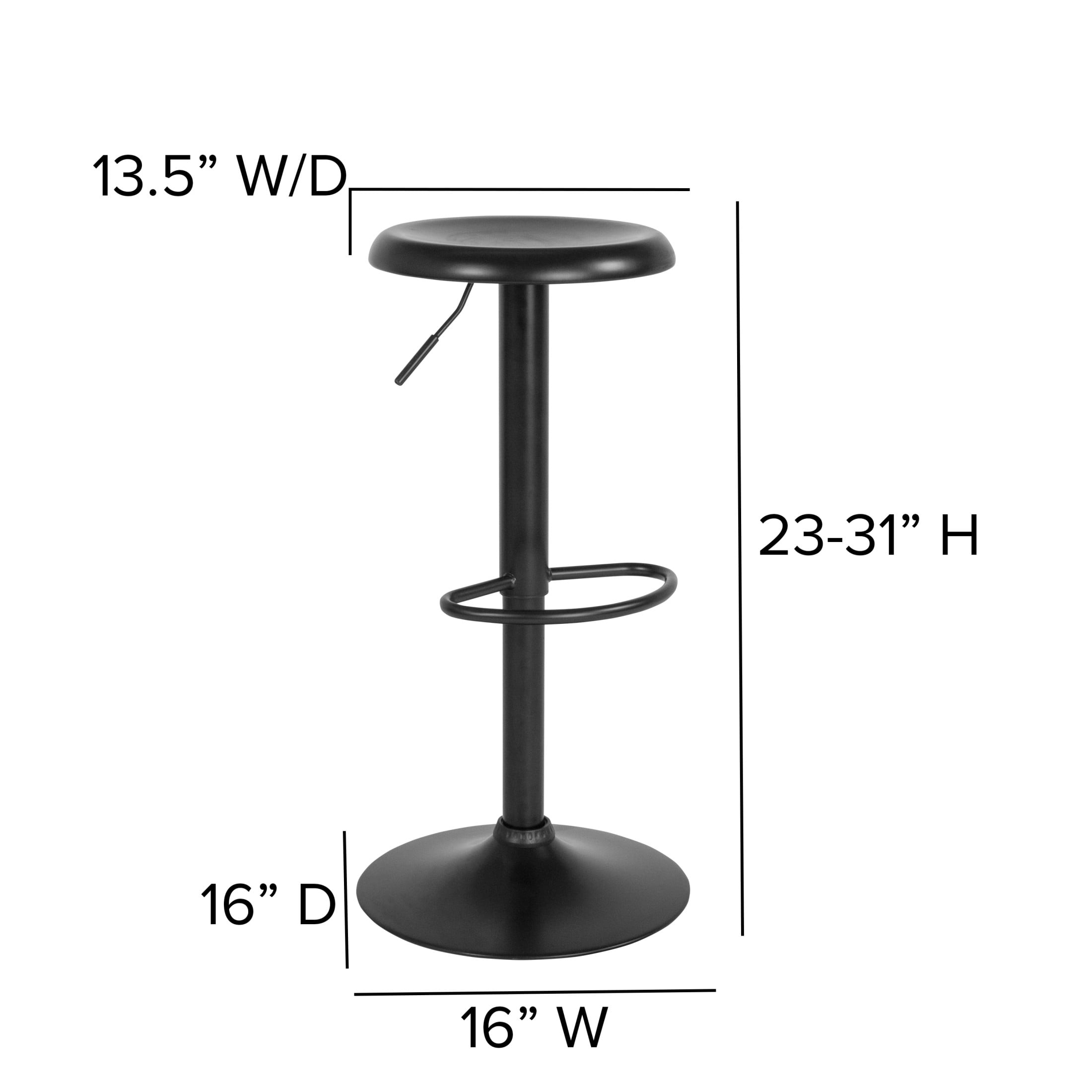 Flash Furniture Madrid Retro Adjustable Barstool, Black - Image 11