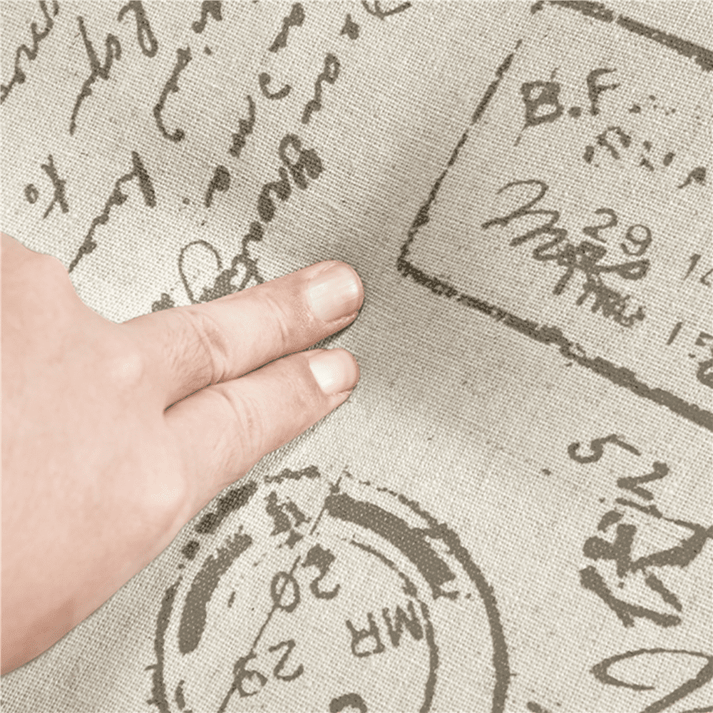 Alden Design Contemporary Upholstered Club Accent Chair with Ottoman for Bedroom Livingroom, Letter Print - Image 5