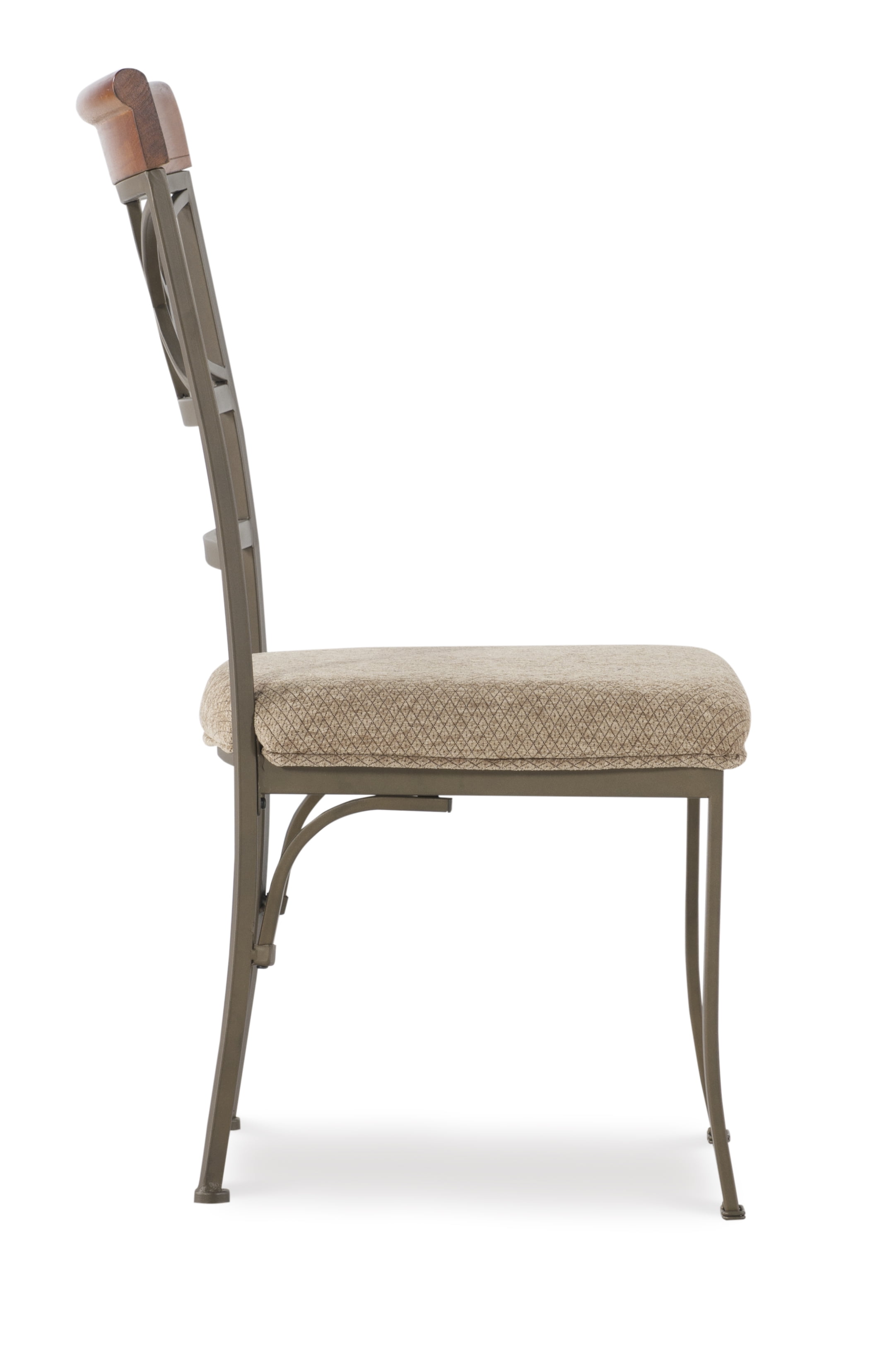 Powell Roselyn Dining Chair, Set of 2, Brushed Faux Medium Cherry with Matte Pewter and Bronze Metal - Image 2