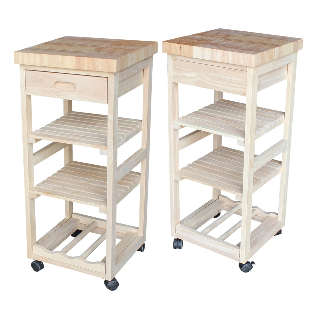International Concepts Solid Wood Unfinished Kitchen Trolley - Image 15