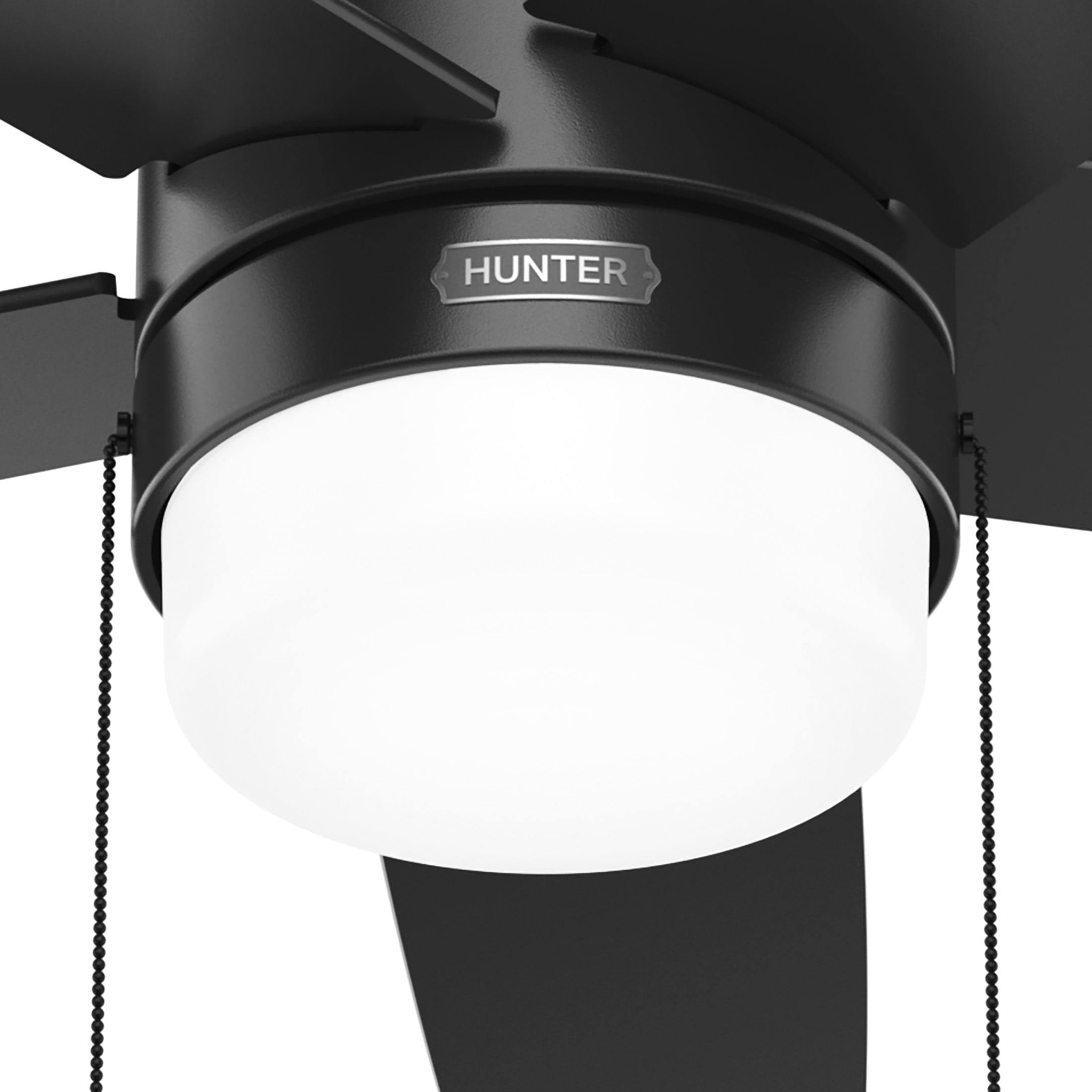 Hunter - Bardot Indoor Ceiling Fan With Light, 52-inch, Matte Black, Modern-style, 3-speed WhisperWind Motor, 52491, for living rooms, bedrooms, home offices, kitchens - Image 10
