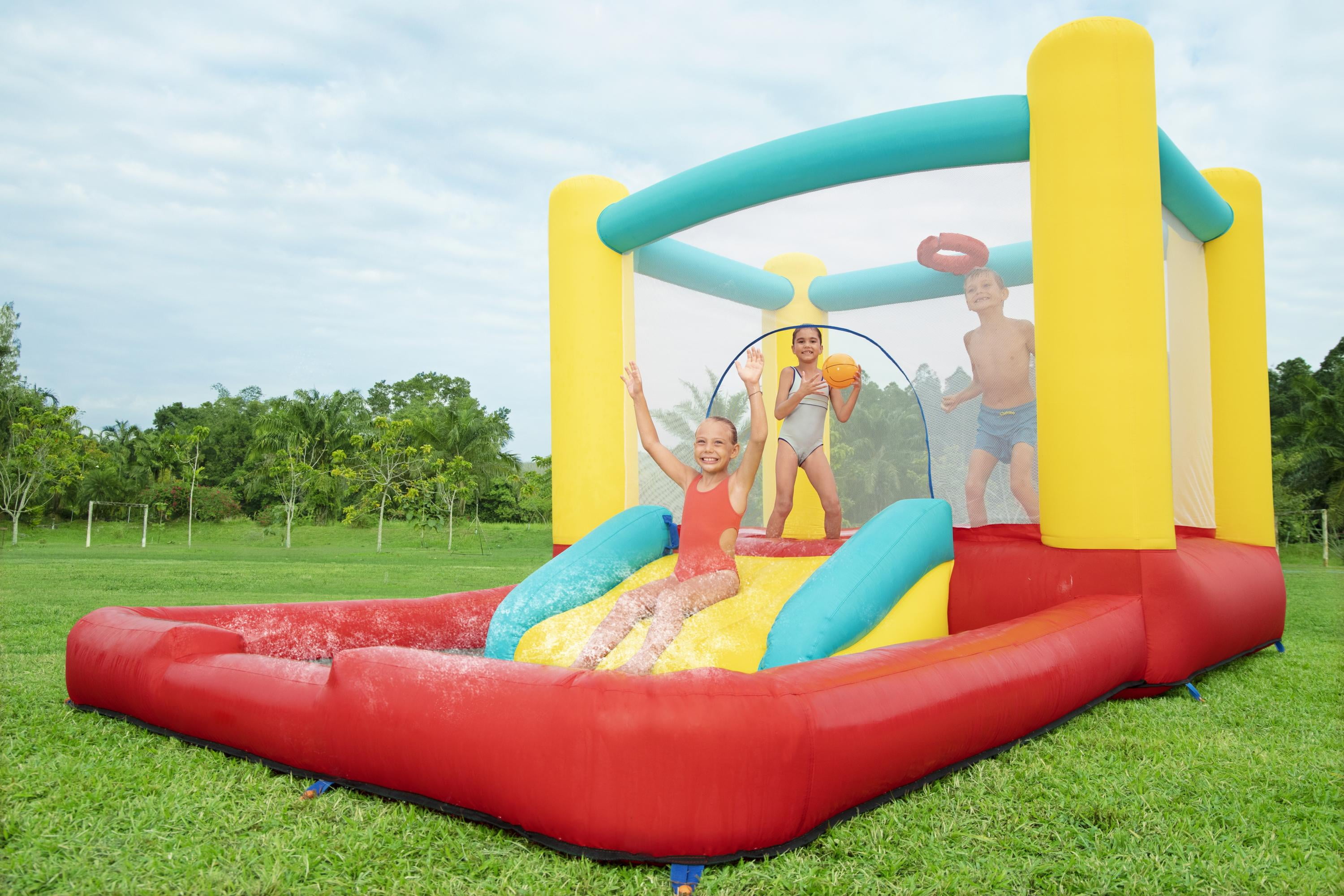 PlayDay Jump 'N Away Inflatable Bounce House with Play Features, Indoor/Outdoor, Ages 3+ - Image 15