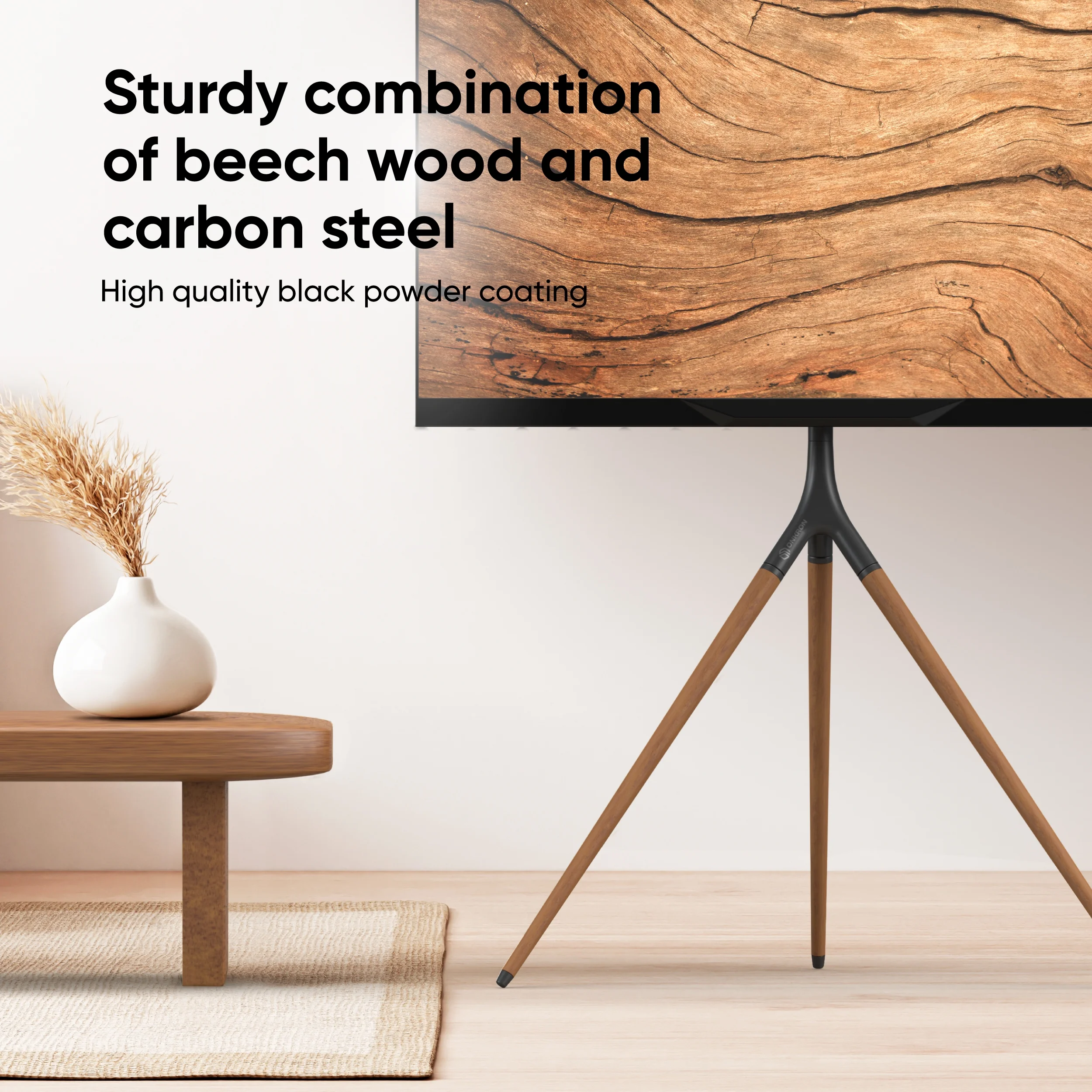 ONKRON Tripod TV Stand for 32”-65” TV up to 77 lbs, Sturdy Swiveling with max 400x400 VESA, 35” long - Image 4